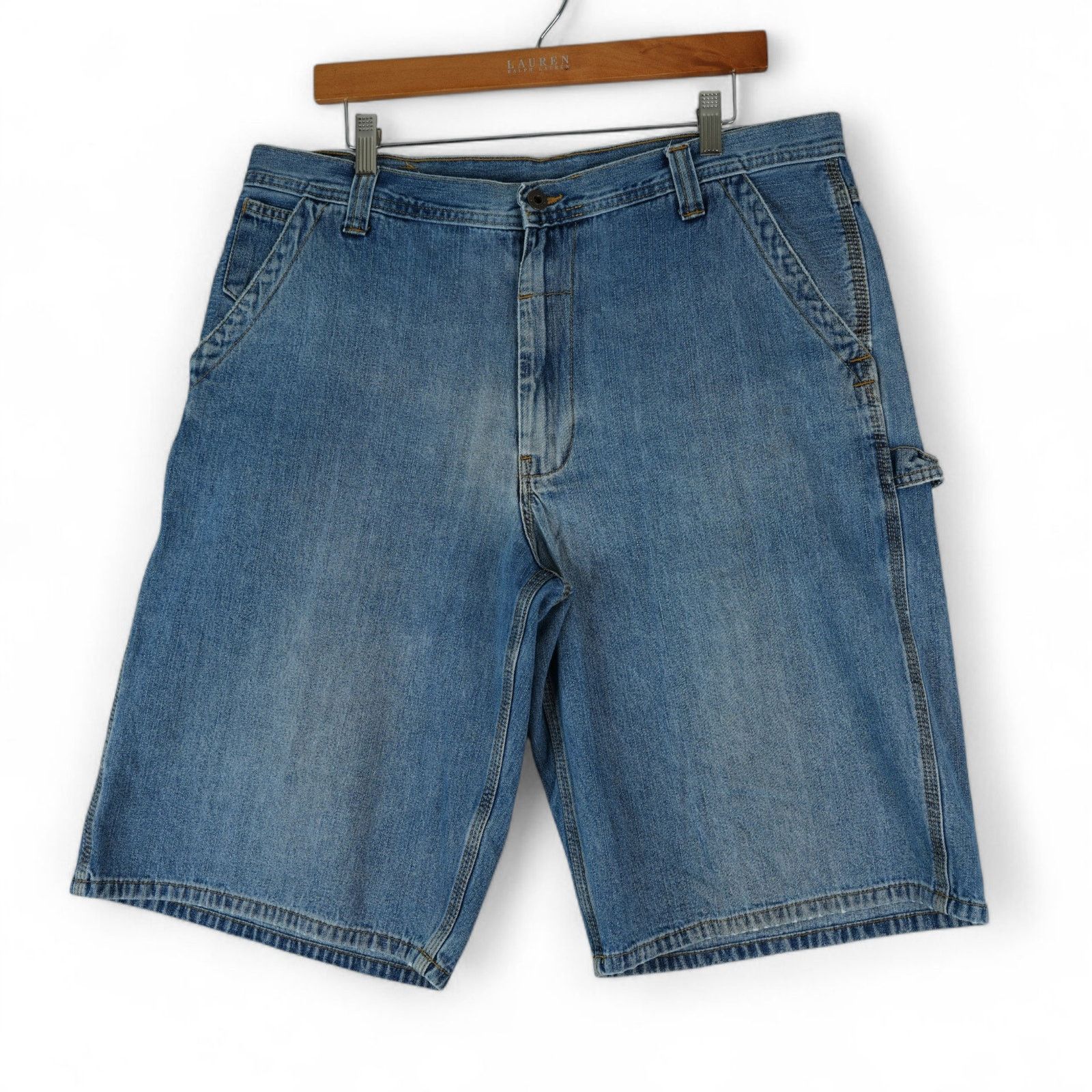 Polo Ralph Lauren Vintage Polo Ralph Lauren Carpenter Jean Shorts Mens 36x12 Size US 36 / EU 52 - 2 Thumbnail