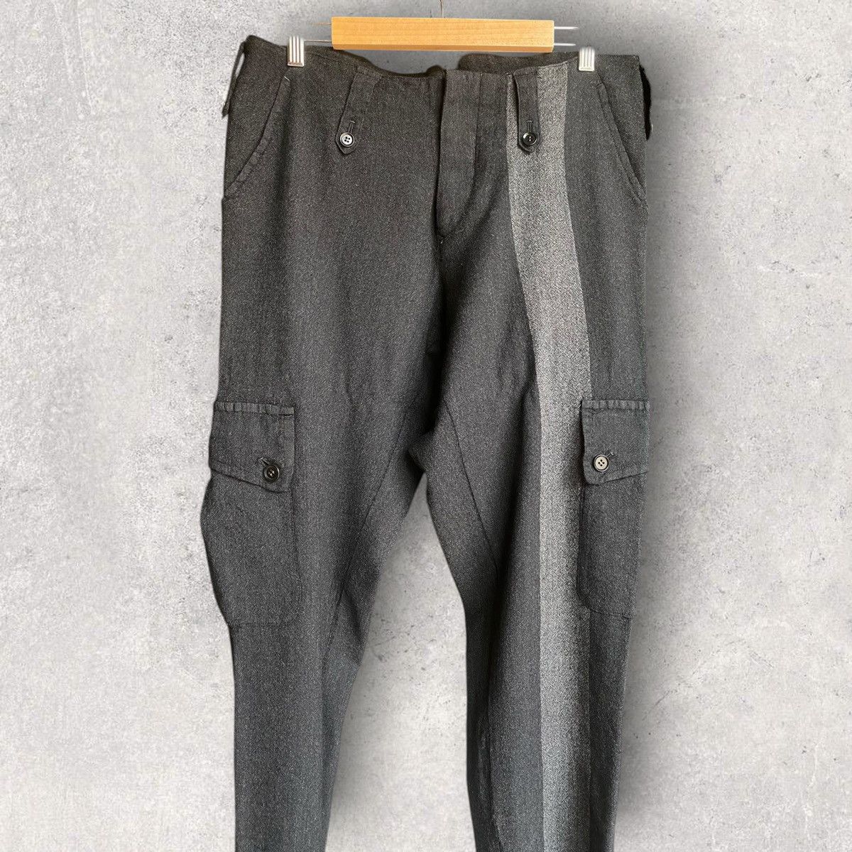 Yohji Yamamoto AW08 Y’s Red Label Wool Stripe Oversize Pants Size US 34 / EU 50 - 1 Thumbnail