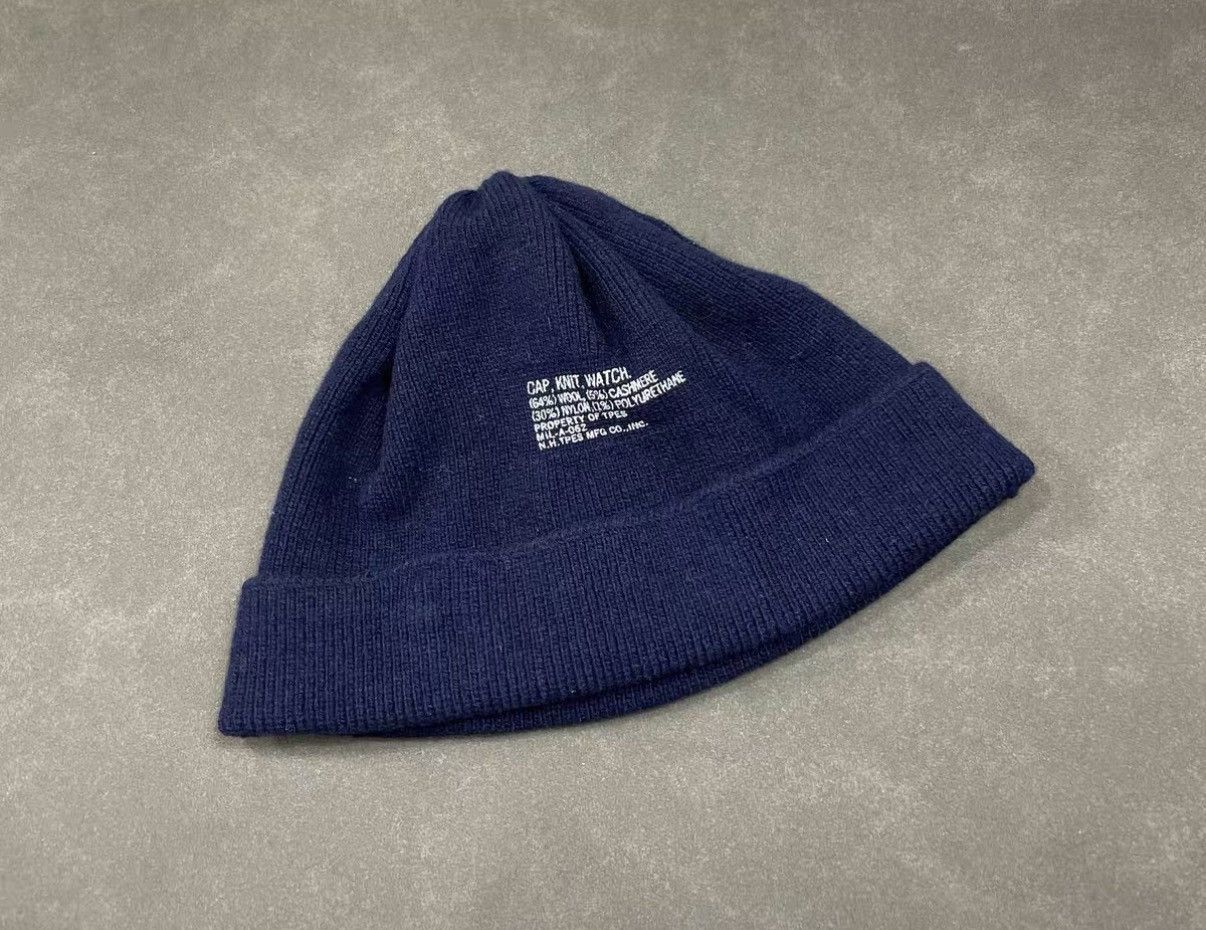N.Hoolywood N.HOOLYWOOD Wool Blend Knit Beanie J16 Size ONE SIZE - 4 Thumbnail
