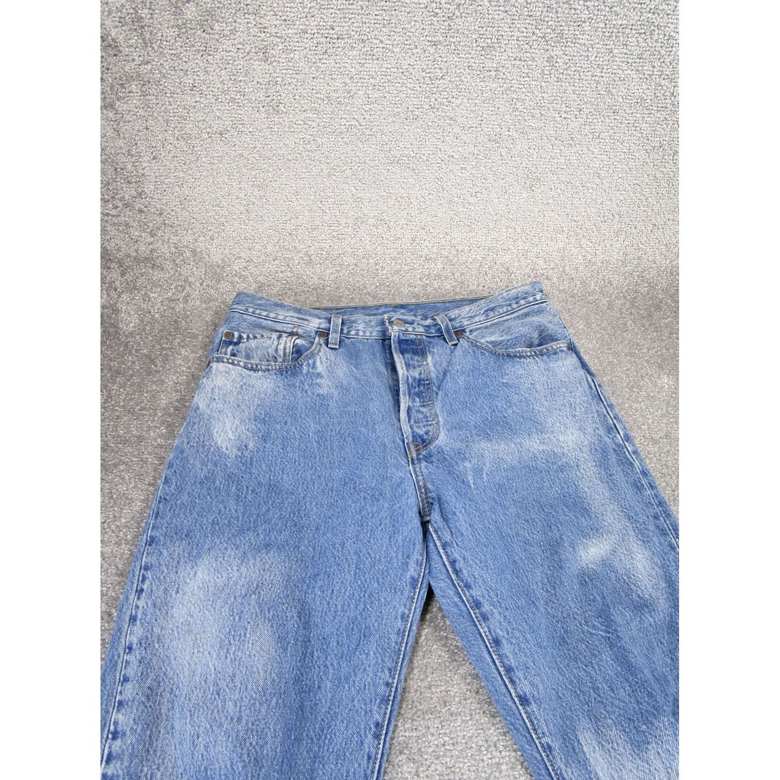 Levi's Levi's 501 Jeans Womens 31 Light Blue Denim High Rise Frayed Hem Straight - Mens? Size 24" / US 00 / IT 34 - 2 Thumbnail