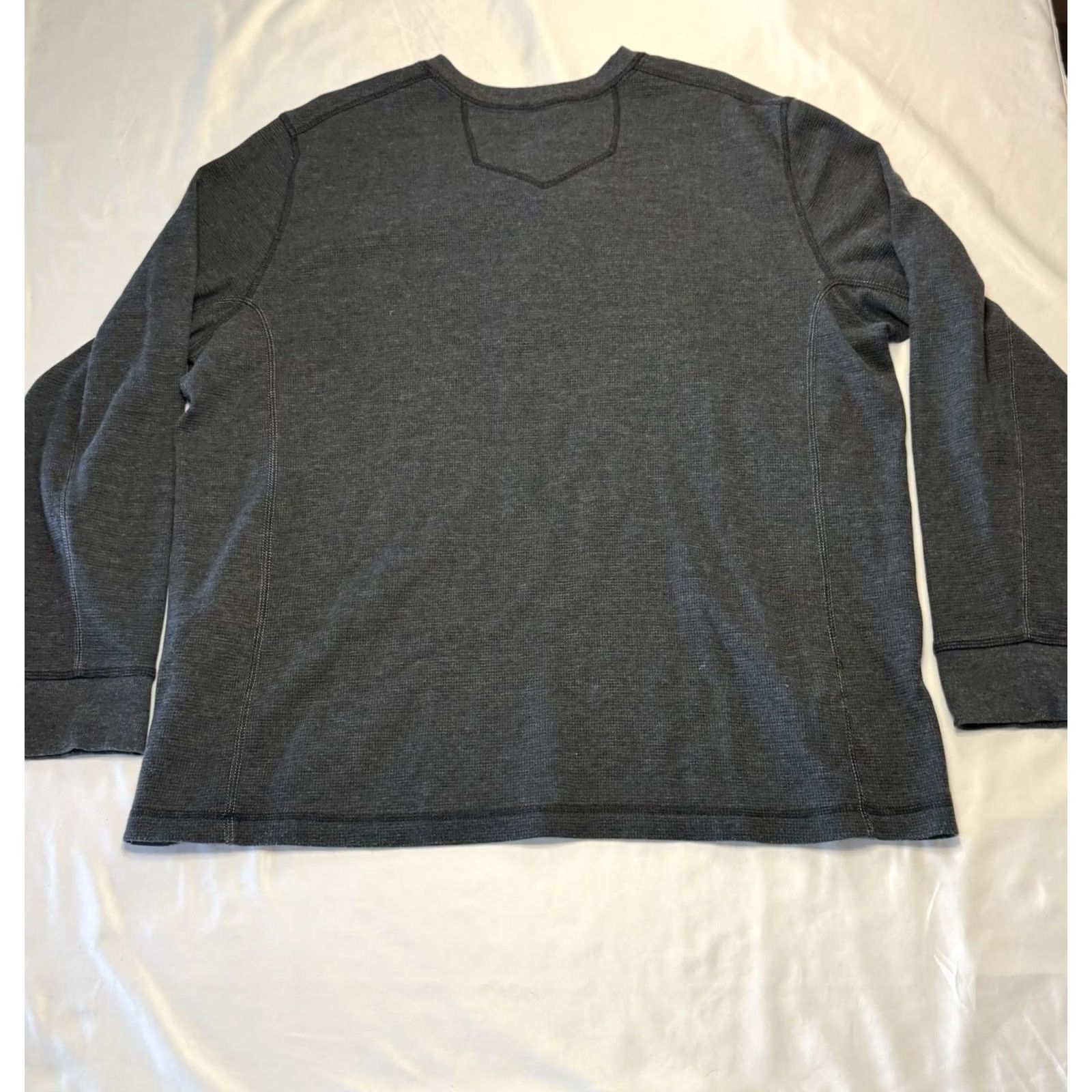 Eddie Bauer Eddie Bauer Shirt Gray Thermal Waffle Knit Henley Button Long Sleeve Mens 2XL Size US XXL / EU 58 / 5 - 6 Thumbnail