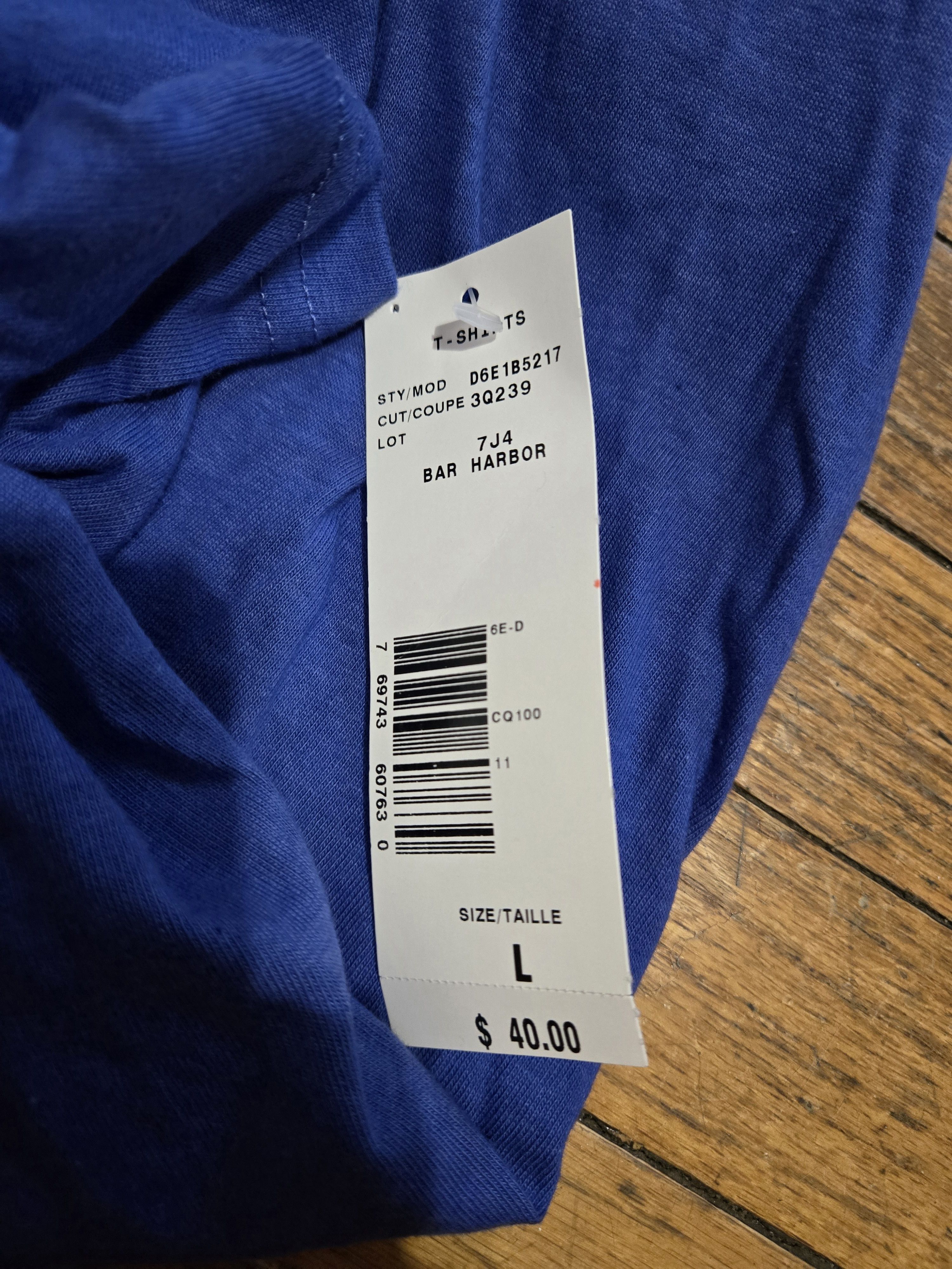 Polo Ralph Lauren BNWT Vtg 90s Ralph Lauren Polo Sport L Blue Spell Out T Size US L / EU 52-54 / 3 - 5 Thumbnail