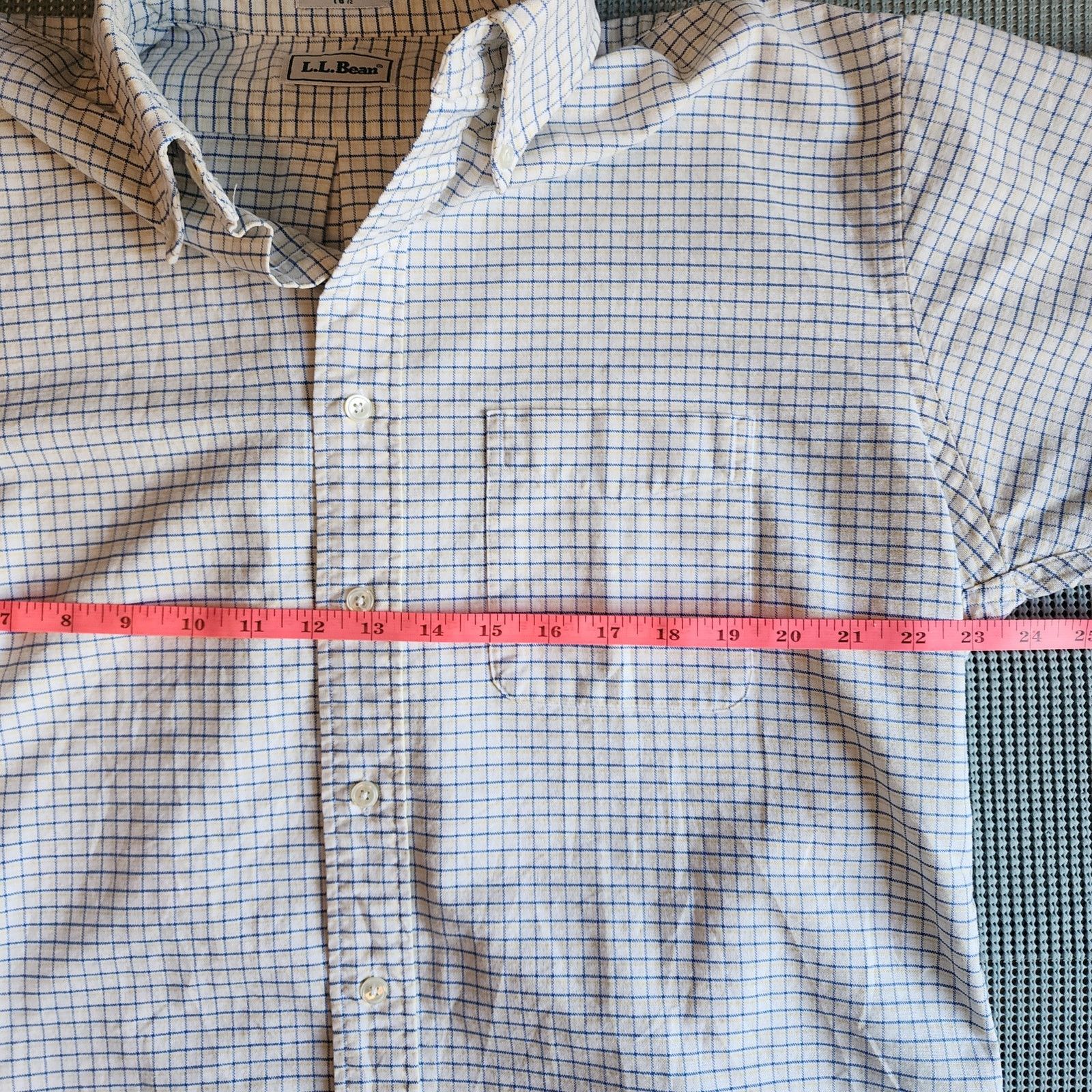 L.L. Bean LL Bean Men's White Green Plaid Large Shirt USA Made Size US L / EU 52-54 / 3 - 4 Thumbnail