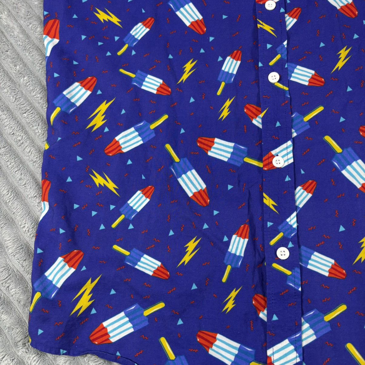 Tipsy Elves Tipsy Elves Popsicle Shirt Men Size XL Blue Short Sleeve Size US XL / EU 56 / 4 - 9 Thumbnail