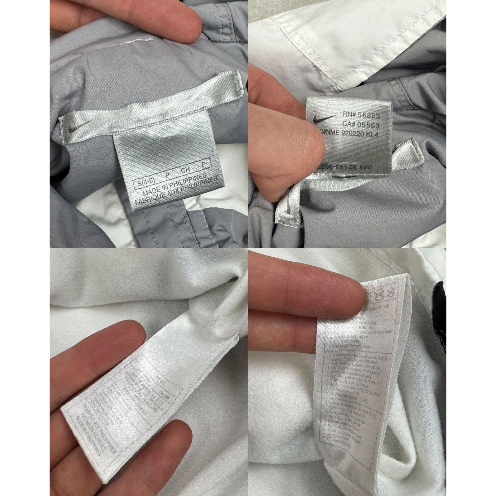 Nike Nike Womens White Swoosh Full Zip Windbreaker Jacket S (4-6) Size S / US 4 / IT 40 - 2 Thumbnail