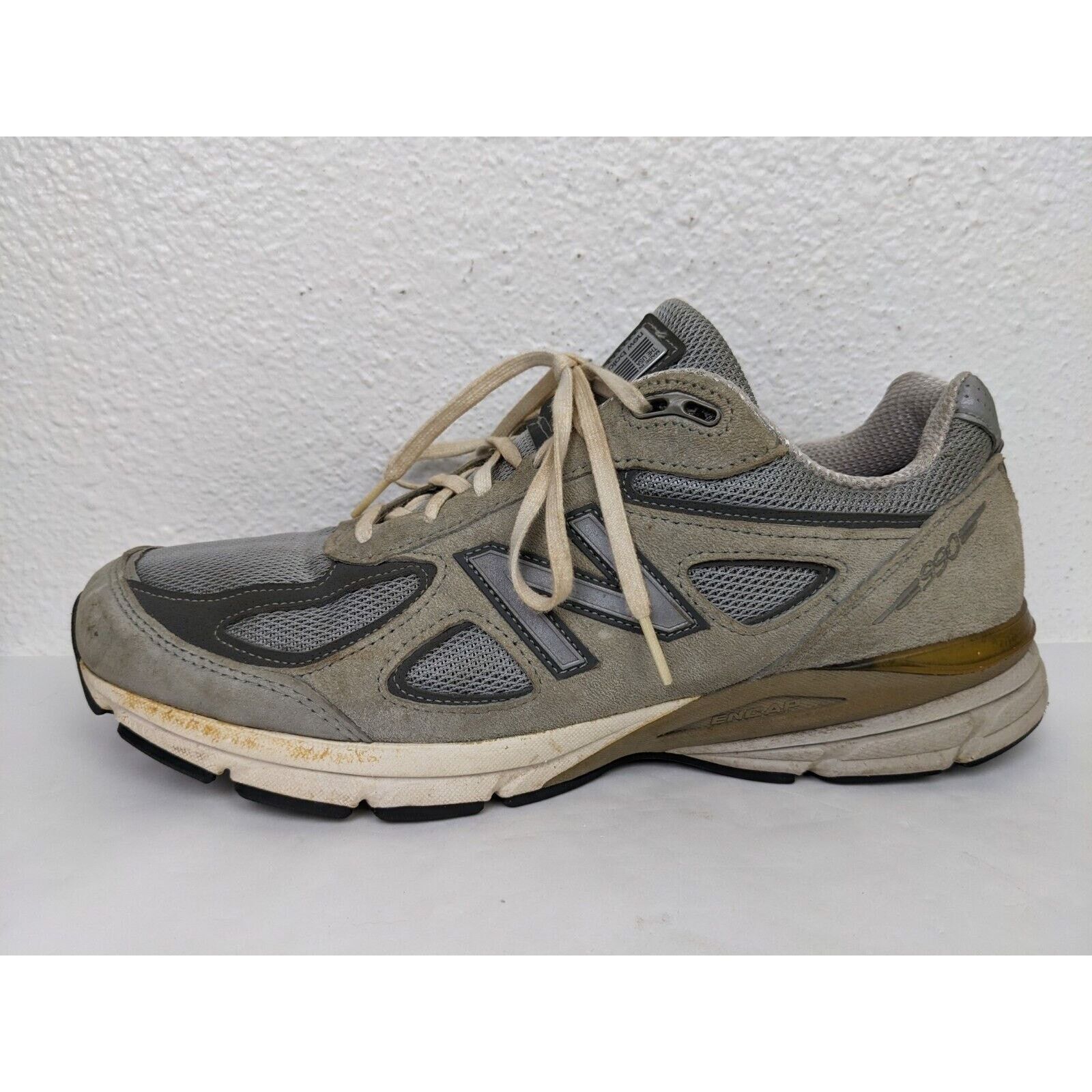 New Balance New Balance 990v4 Running Athletic Shoes Gray Suede Sz 11.5 Size US 11.5 / EU 44-45 - 9 Thumbnail