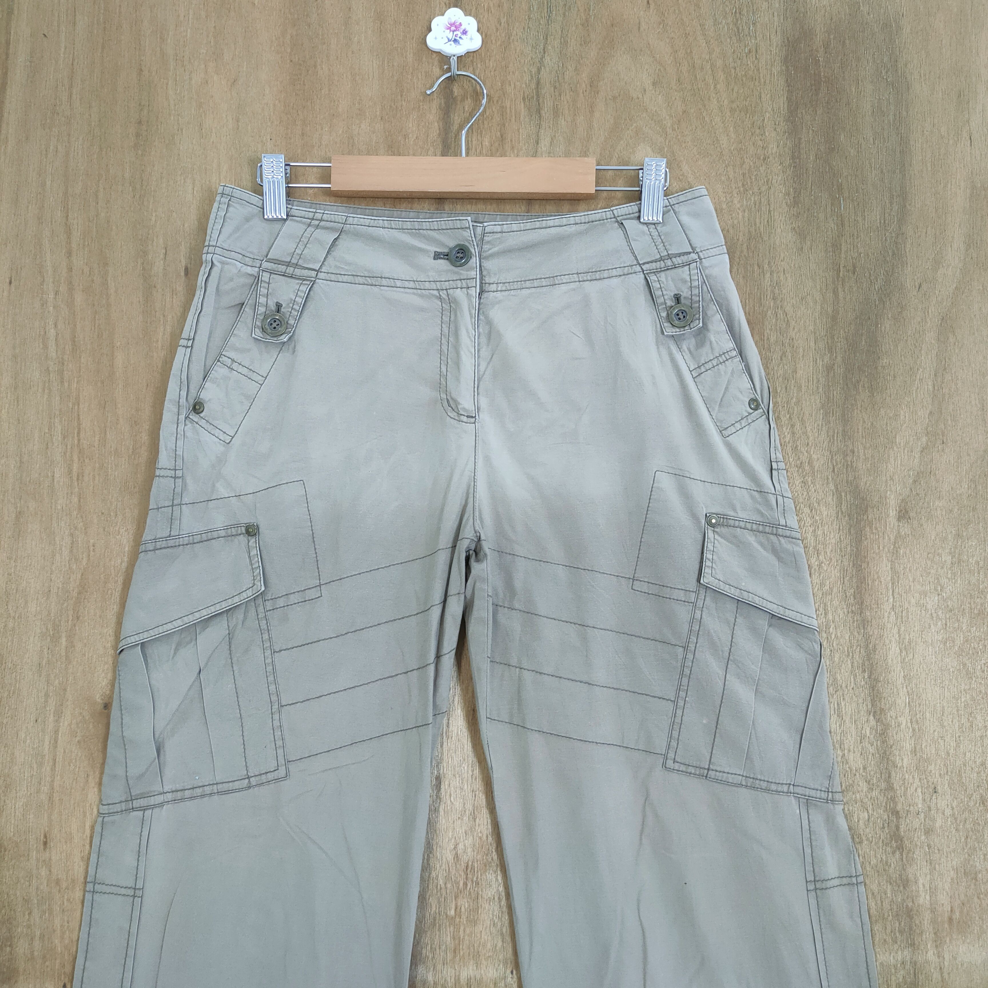 Japanese Brand VINTAGE PINORE BROWN FLARED WOMAN CARGO PANTS Size US 29 - 2 Thumbnail