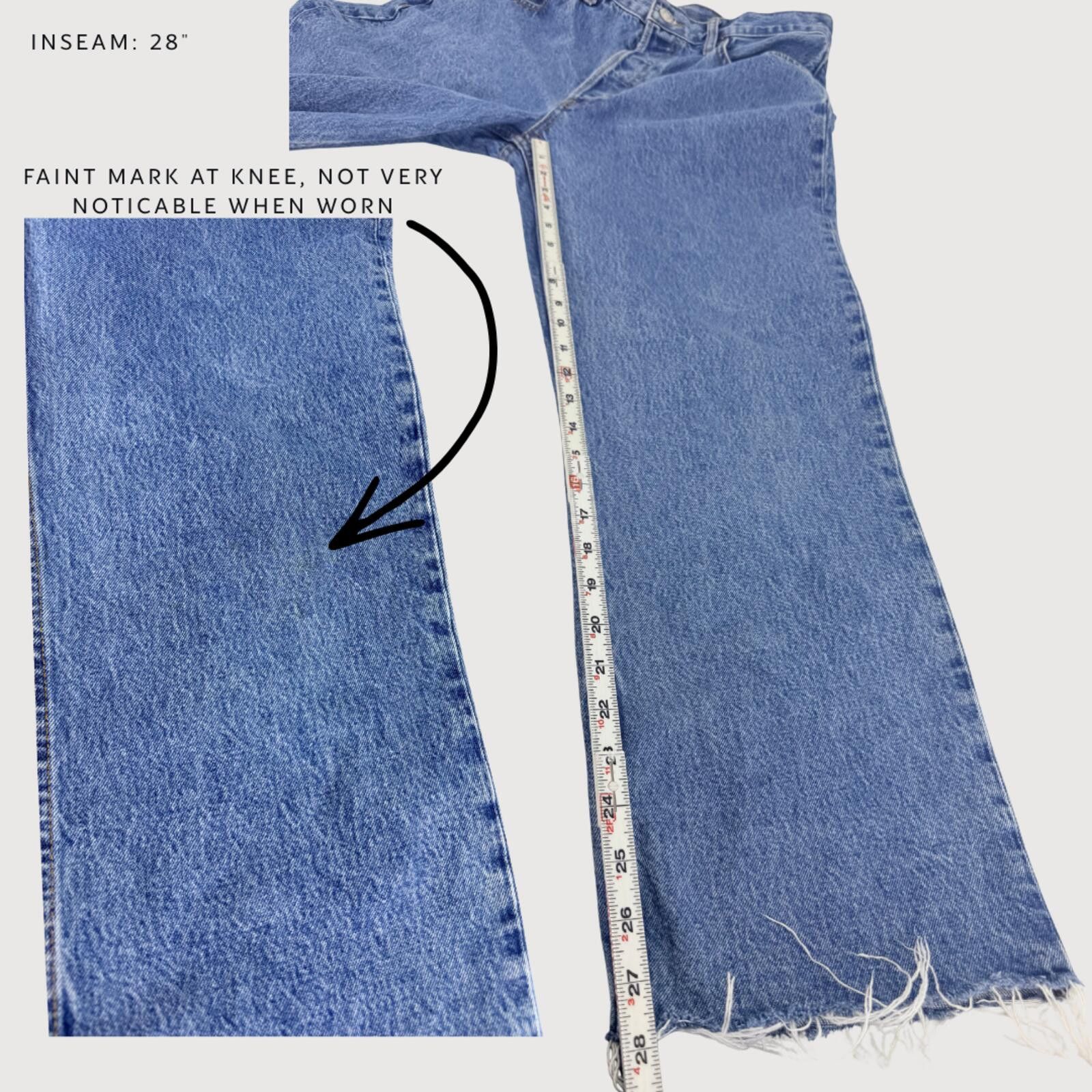 RE/DONE RE/DONE 90s Crop Low Slung Button Fly Jeans 29 Size 29" - 8 Thumbnail
