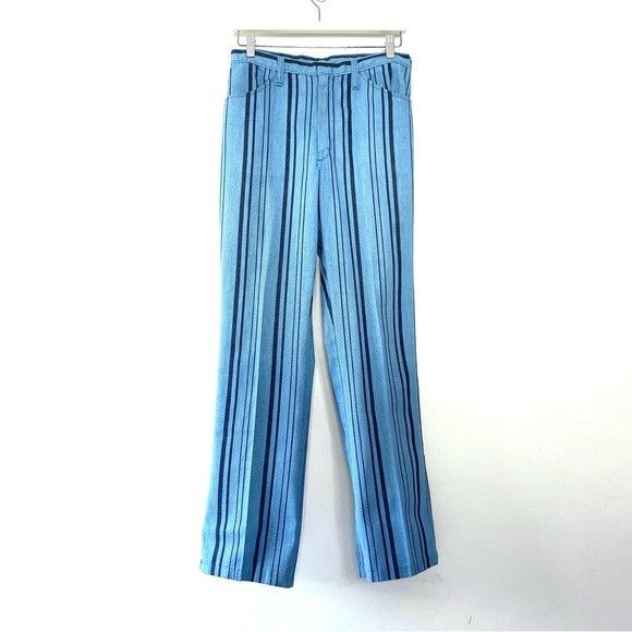 Vintage Unisex Rare Vintage 70’s Railroad Stripe High Waisted Pants Size 29" - 1 Thumbnail
