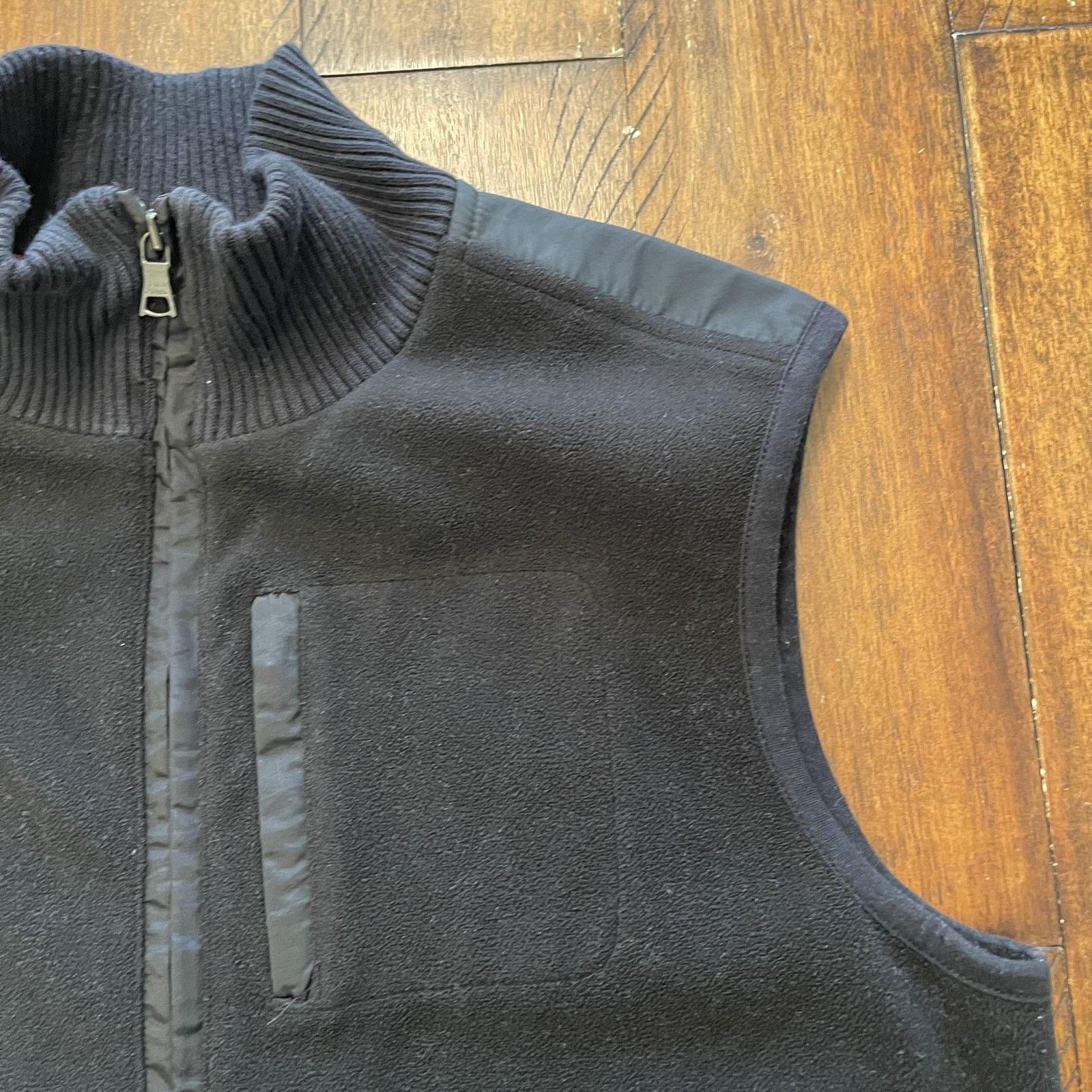 Banana Republic Banana Republic Vest Mens Large Black Mock Neck Lined Casual Size US L / EU 52-54 / 3 - 6 Thumbnail