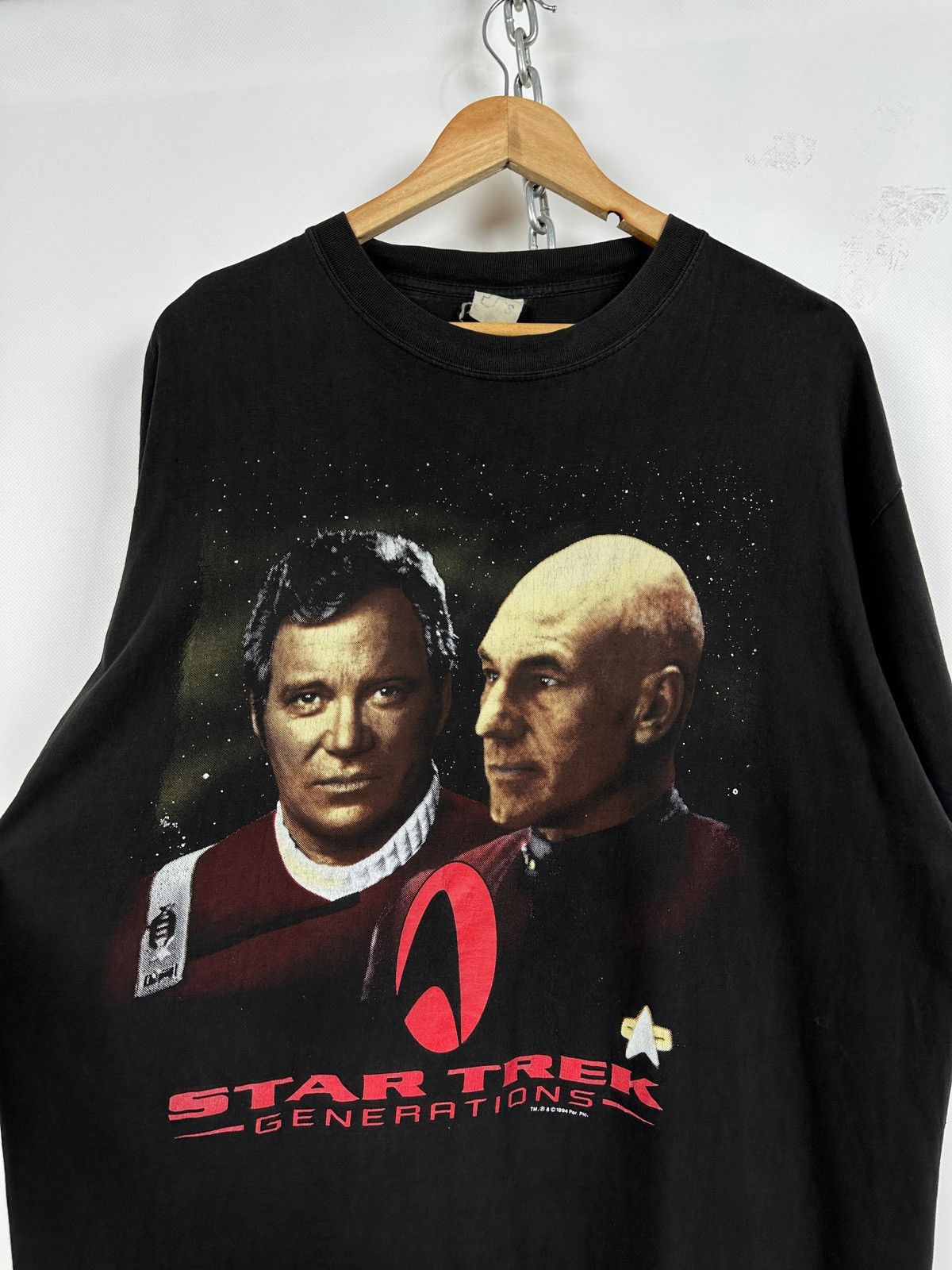 Star Wars 1994 Vintage Star Trek The Next Generation Captain Picard Size US XL / EU 56 / 4 - 11 Thumbnail