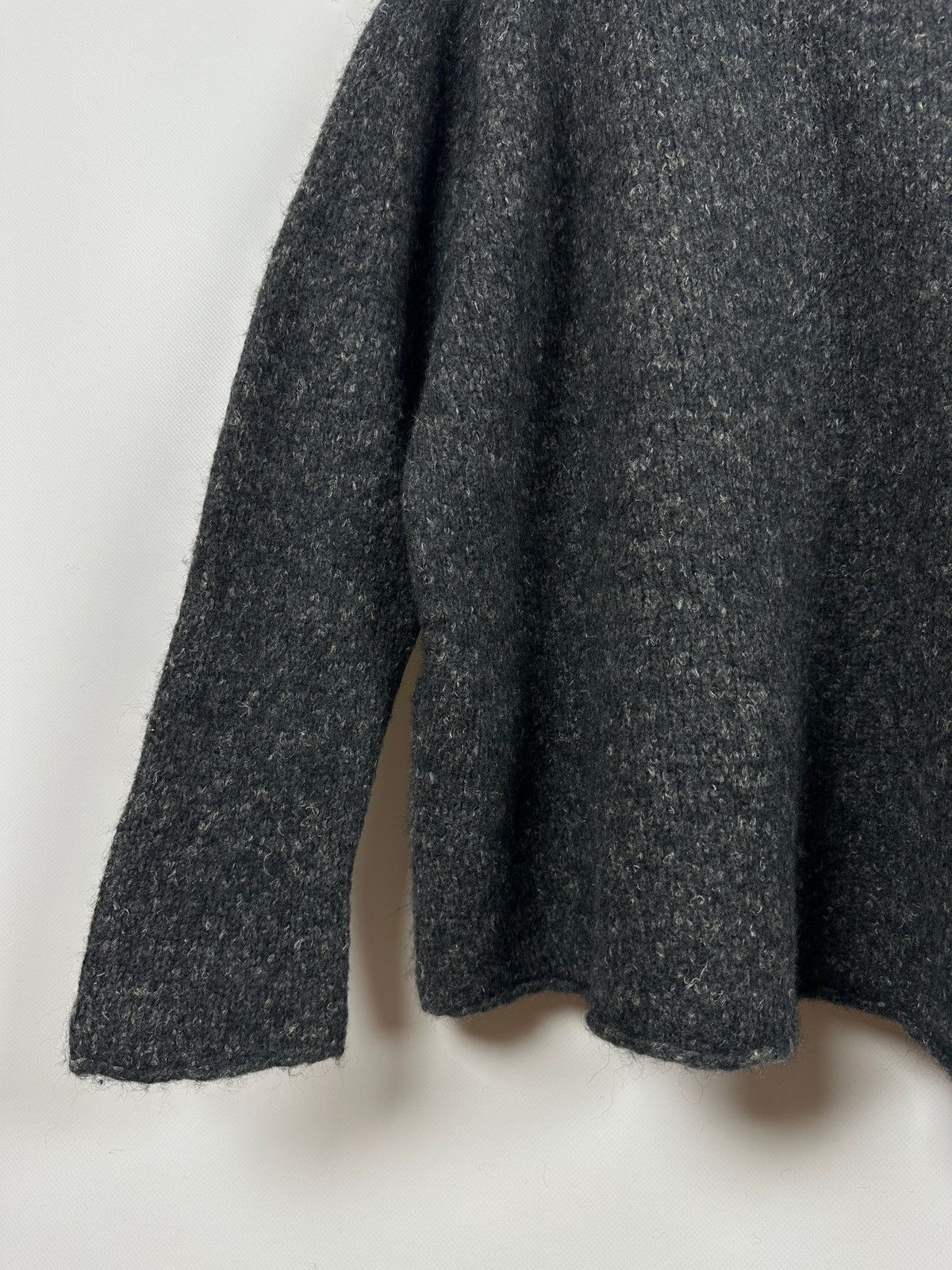 Rundholz Rundholz Wool/Alpaca/Linen Gray Oversized High Neck Sweater Size M / US 6-8 / IT 42-44 - 15 Thumbnail