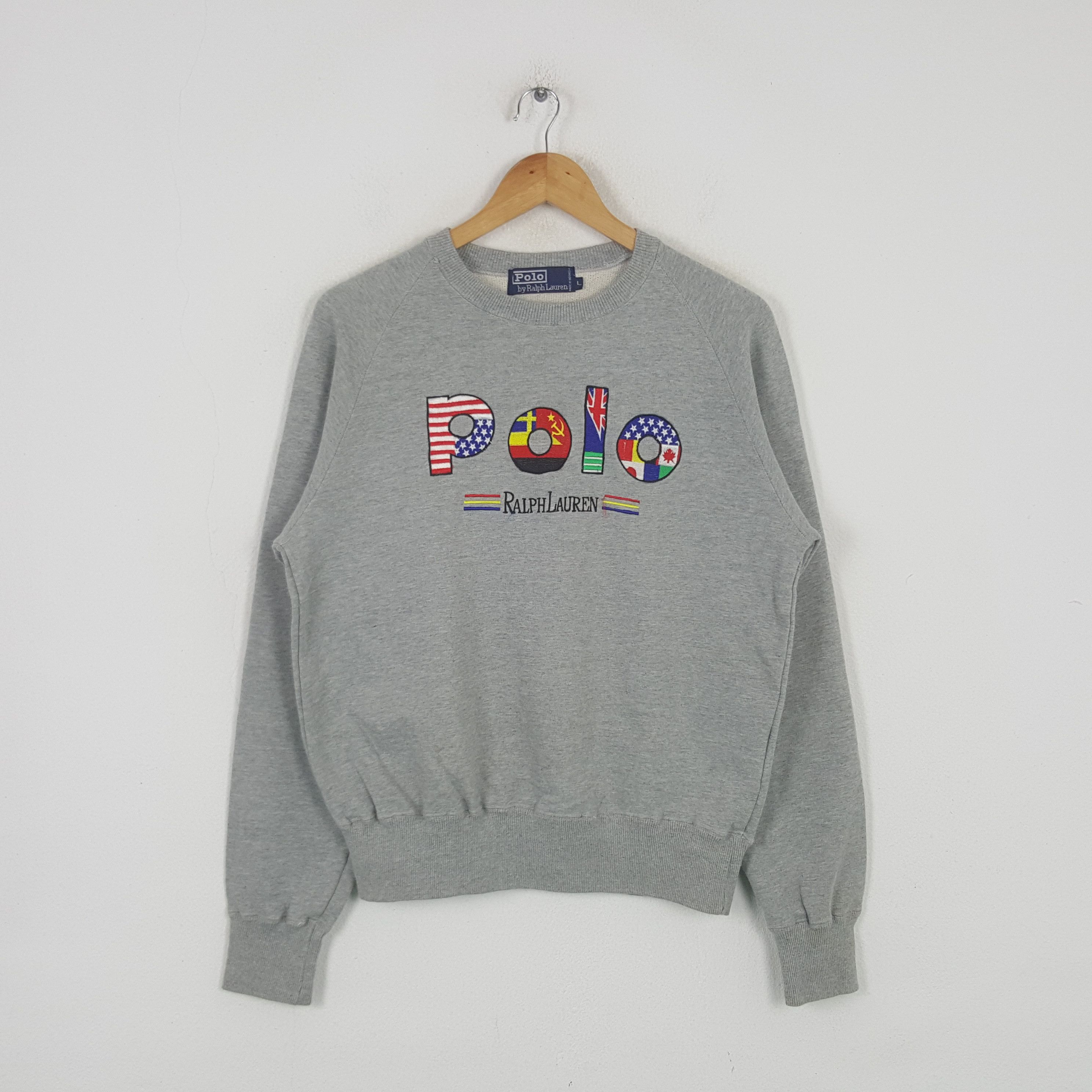 Polo Ralph Lauren Vintage Polo by Ralph Laurent Flag Art Sweatshirt C293N10 Size US M / EU 48-50 / 2 - 1 Thumbnail
