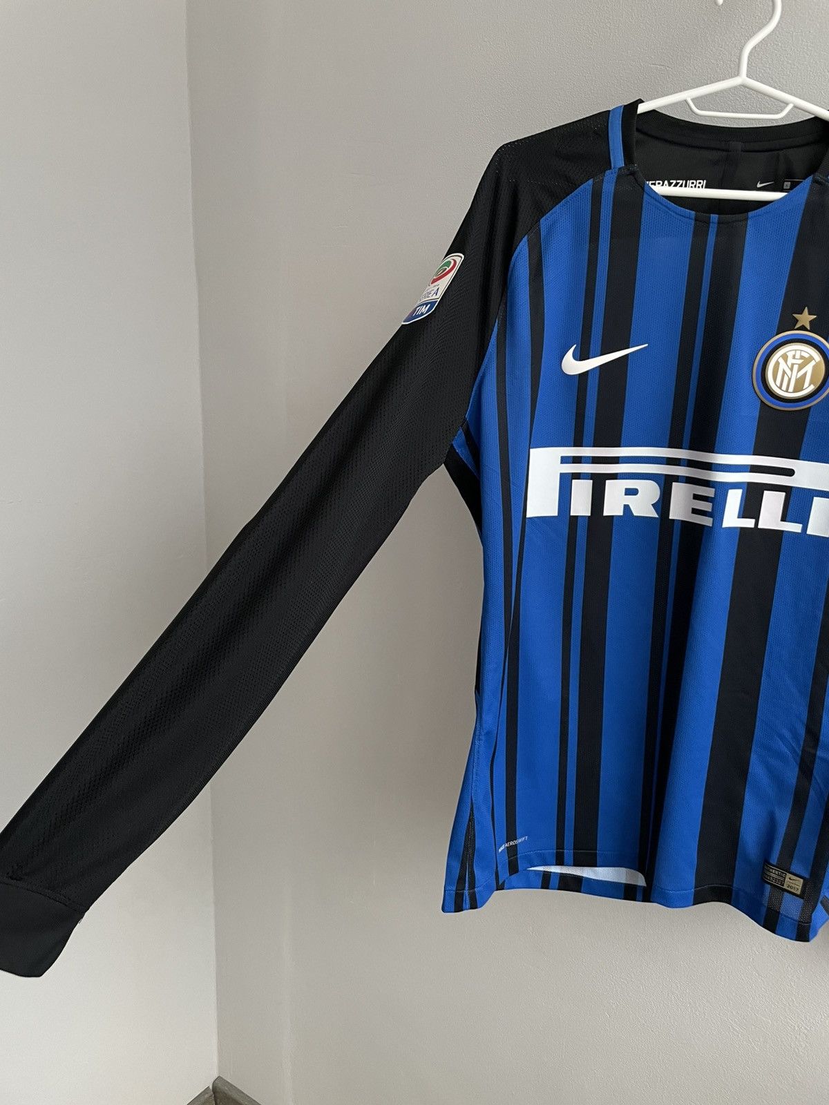 Nike Inter Milan 2017 2018 Player Issue Match Worn? Shirt Jersey Size US L / EU 52-54 / 3 - 16 Thumbnail
