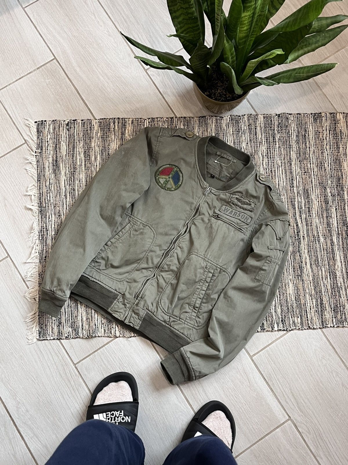 Harley Davidson × Vintage Vintage Warson Motors military jacket Hippie style bomber Size L / US 10 / IT 46 - 1 Thumbnail