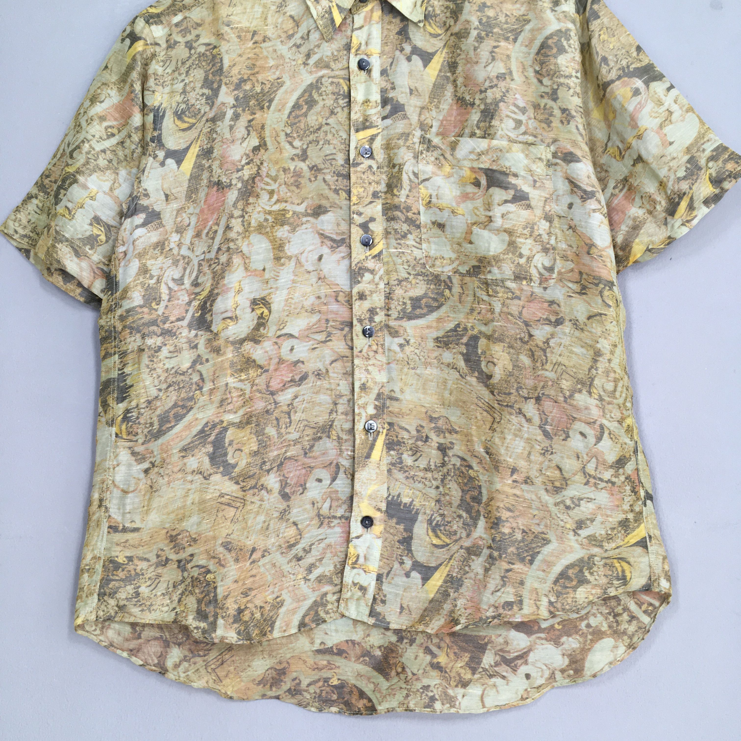 Designer × Guy Laroche Vintage Guy Laroche Abstract Retro 80s Party Shirt Medium Size US L / EU 52-54 / 3 - 3 Thumbnail