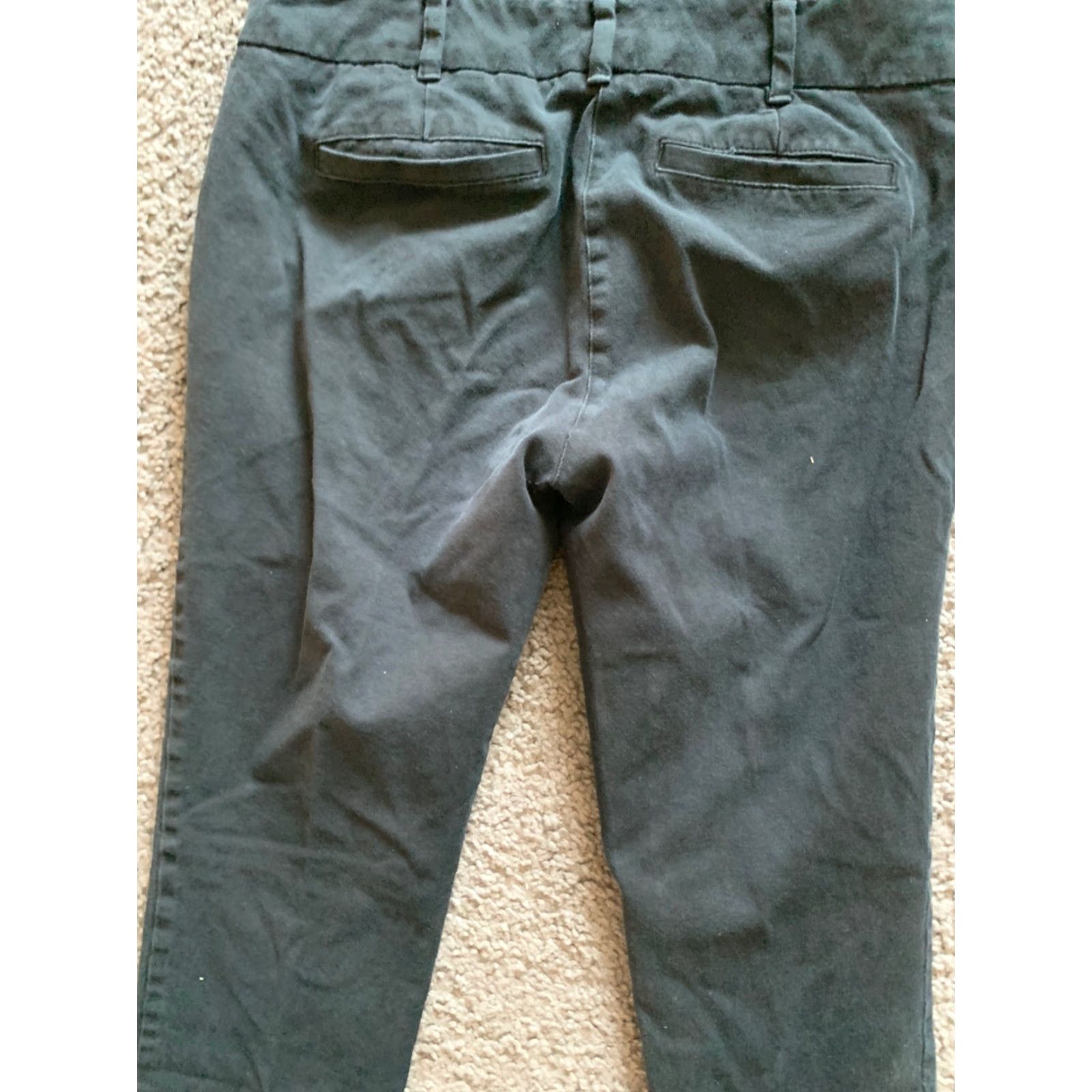 Vintage NEW YORK & COMPANY Women's Pants Size 8 Black Flat Front Ankle Cropped Stretch Workwear Size US 8 / IT 38 - 5 Thumbnail