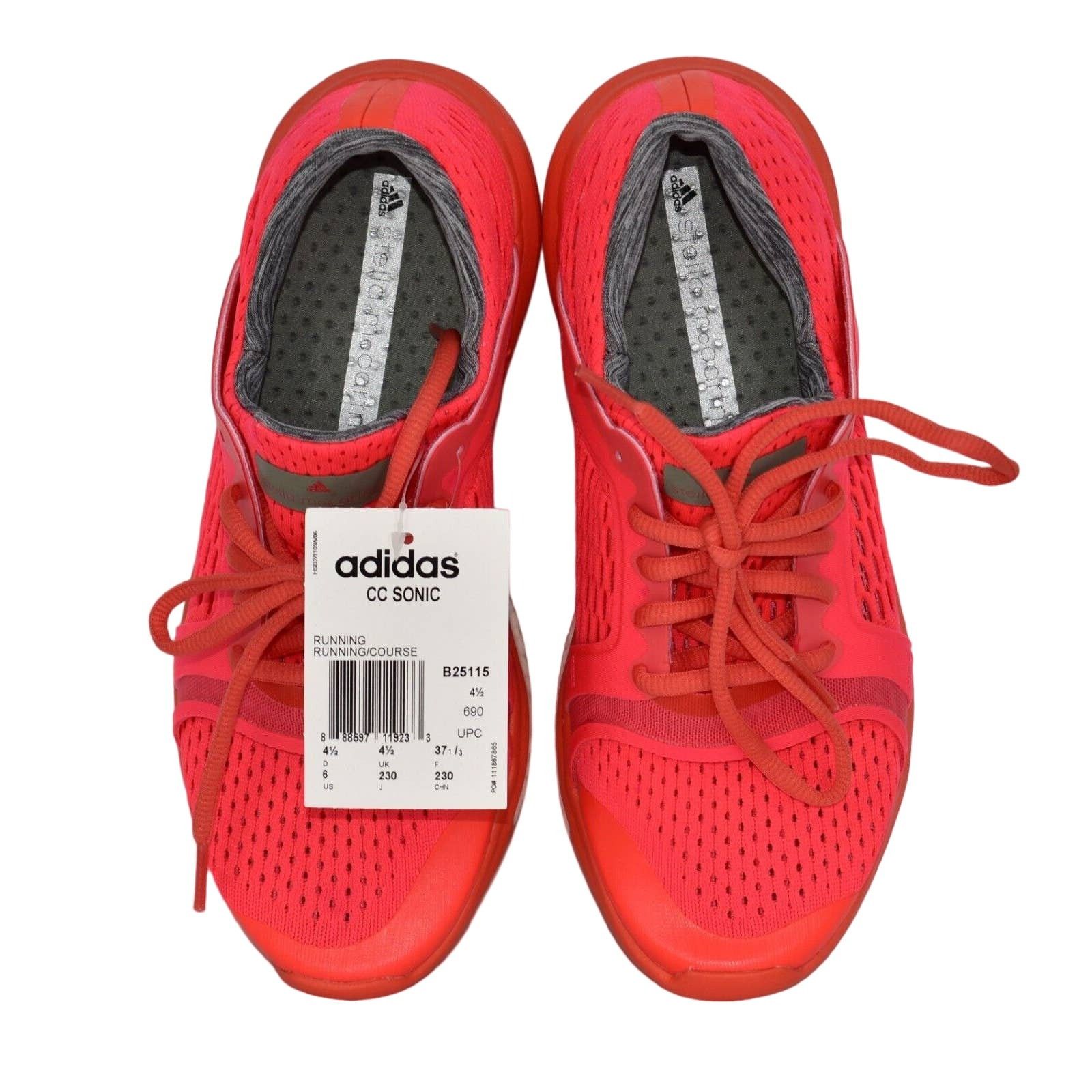 Adidas NIB ADIDAS STELLA McCARNEY Sonic Solar Red Shoes B25115 Sz 6 Size US 6 / IT 36 - 4 Thumbnail