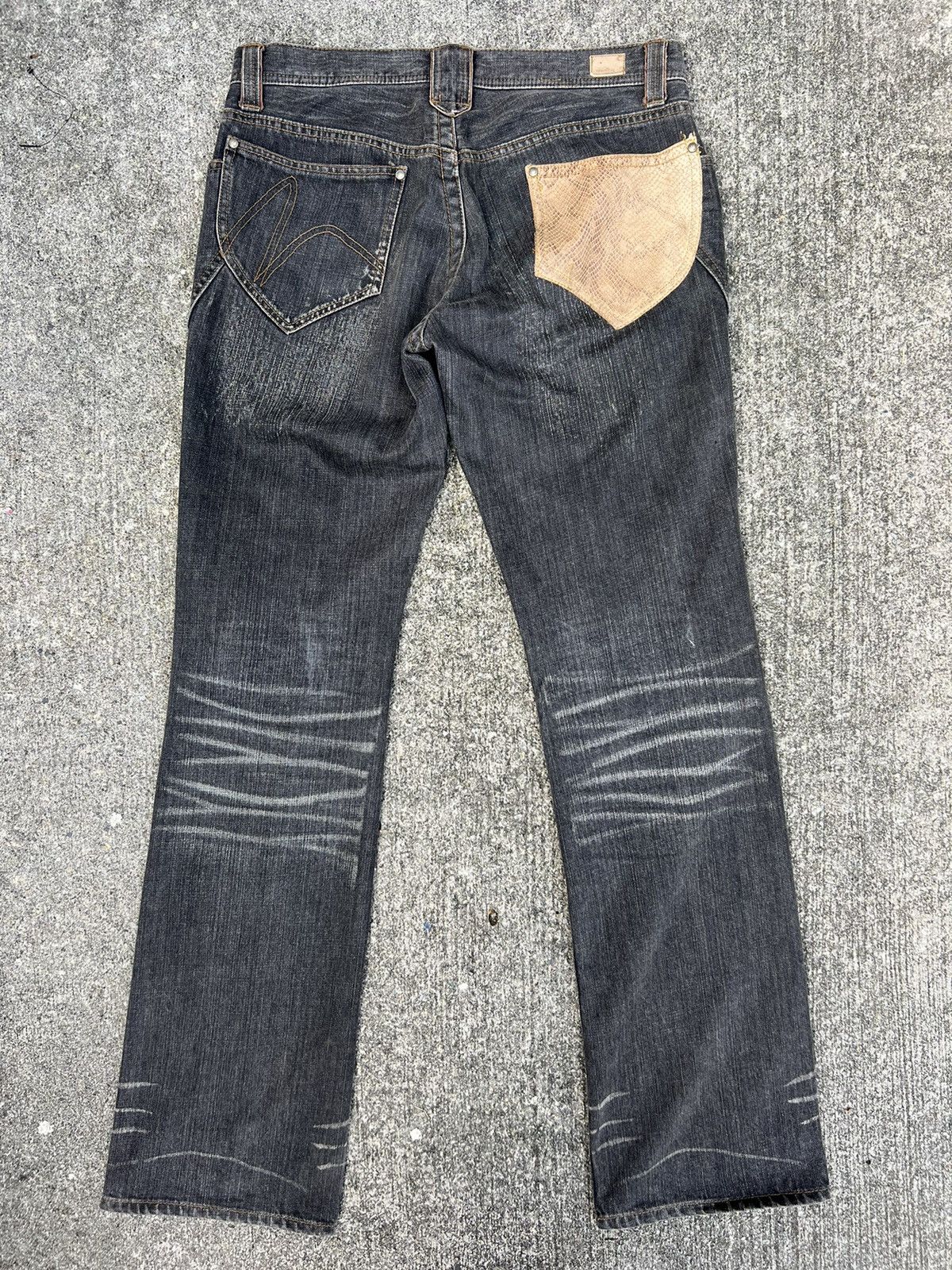 Nicole Club Vintage Nicole Club Faded Black Hybrid Denim Wide Leg Jeans Size US 30 / EU 46 - 1 Thumbnail