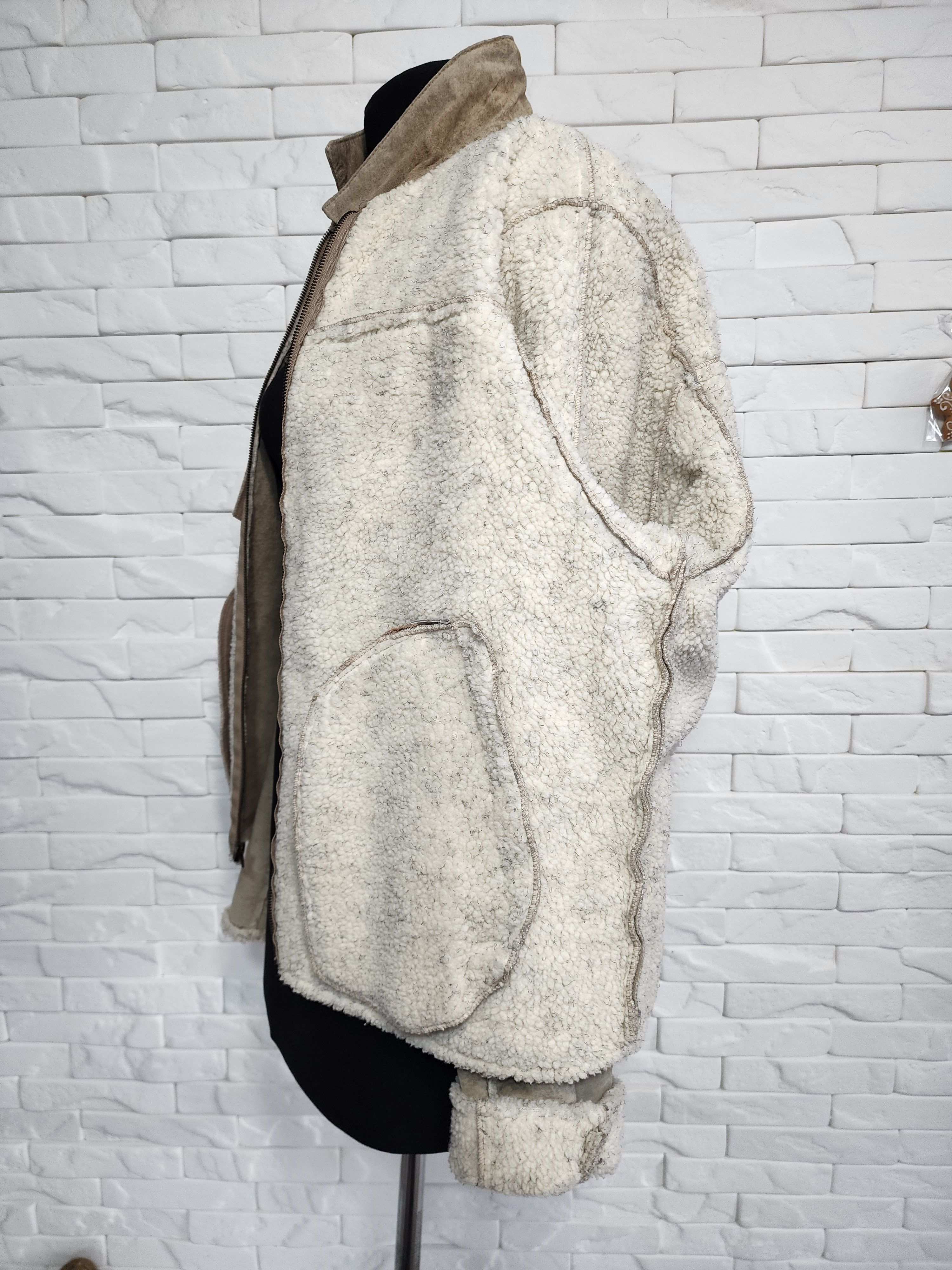 Other Men's Suede Style Jacket: Faux Fur Insulation, Metal Zipper Size US L / EU 52-54 / 3 - 10 Thumbnail