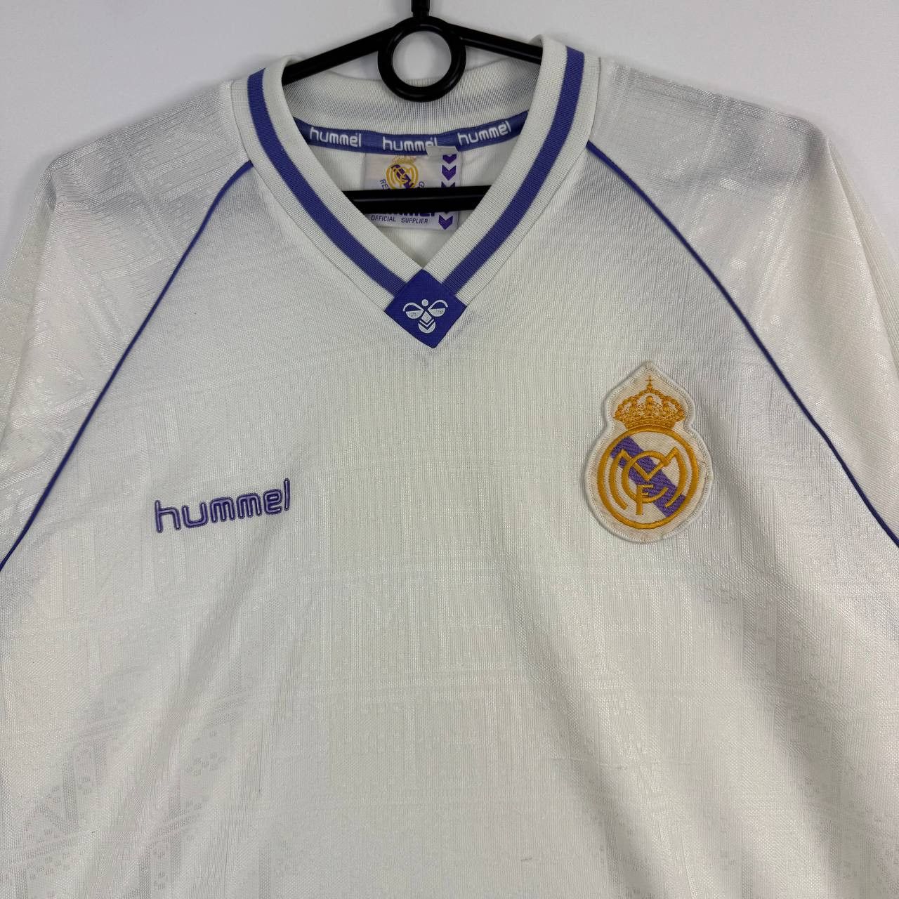 Other Hummel Real Madrid 1989-90 Home Jersey White Vintage Mens L Size US L / EU 52-54 / 3 - 2 Thumbnail