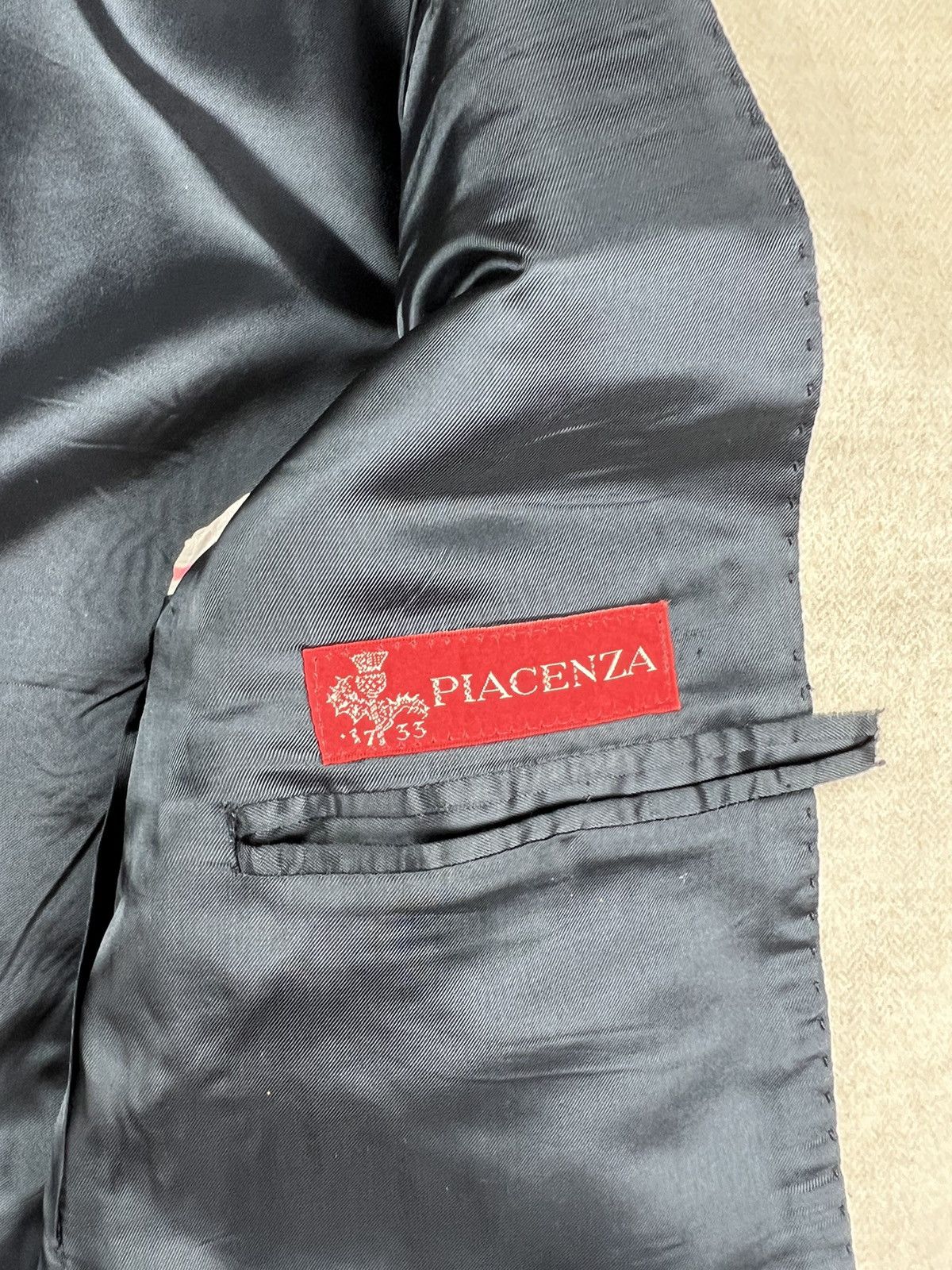 Vintage Riccardo Piacenza Lana Wool Italy Buisness Old Money Blazer Size 52R - 12 Thumbnail