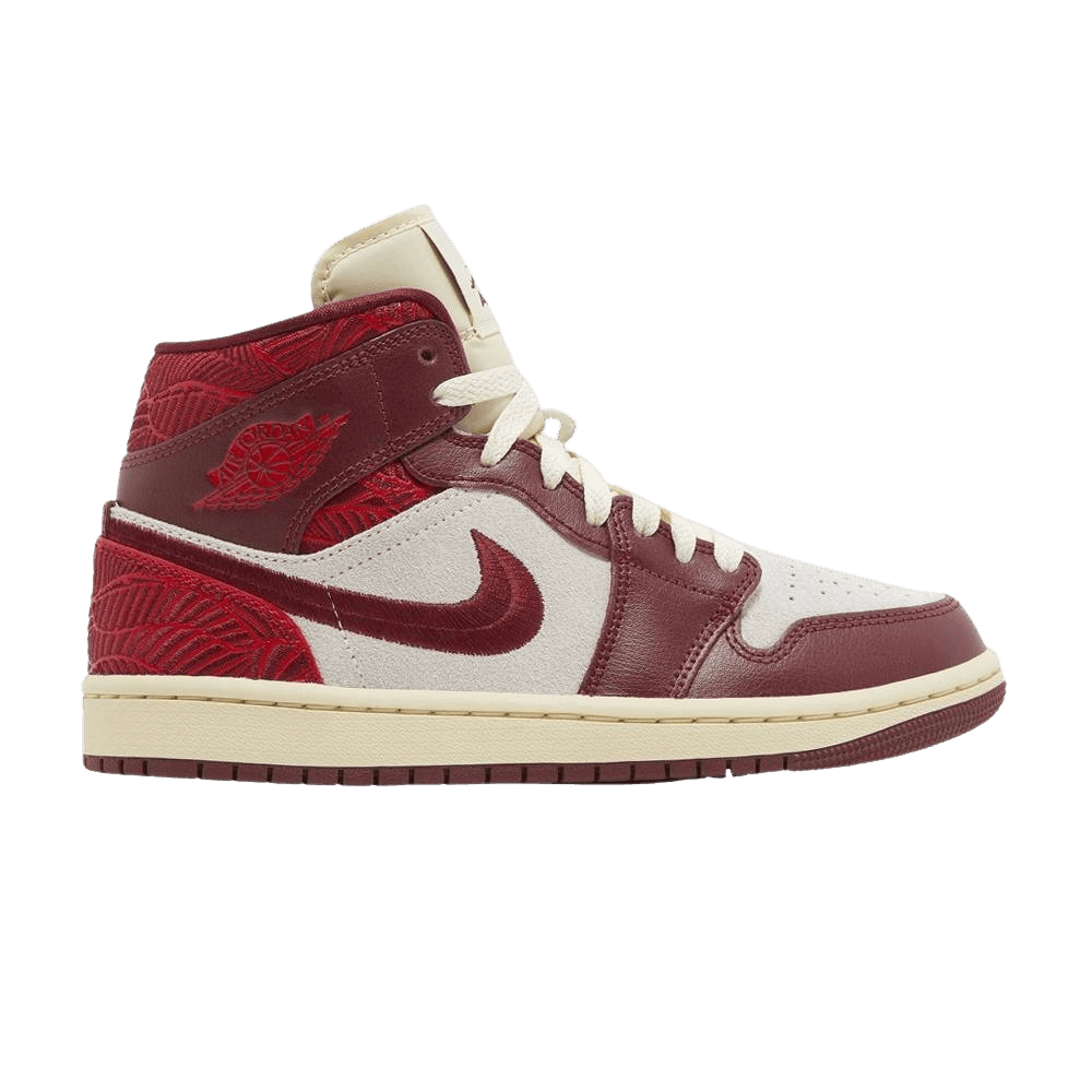 image of Wmns Air Jordan 1 Mid Se Lift Up Shoes in Red, Women's (Size 5)