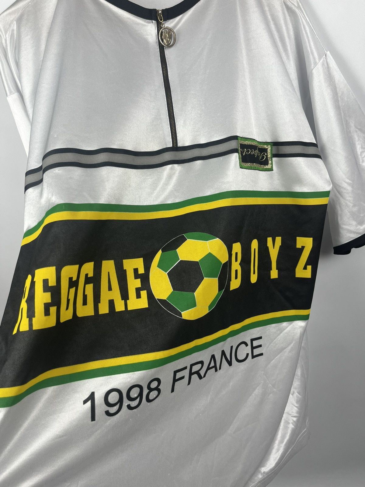 Vintage Jamaica Jersey reggae boyz 1998 france Size US L / EU 52-54 / 3 - 9 Thumbnail