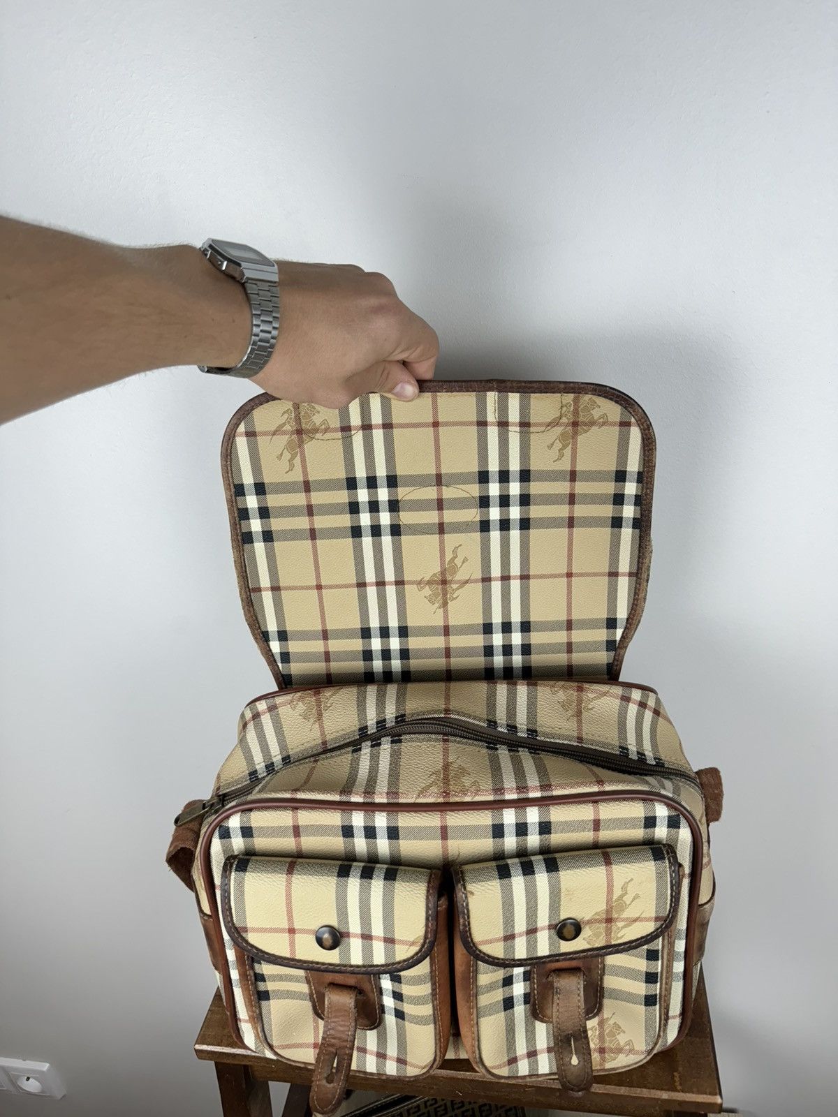 Burberry Vintage leather bag Burberry Nova Check original item Size ONE SIZE - 6 Thumbnail