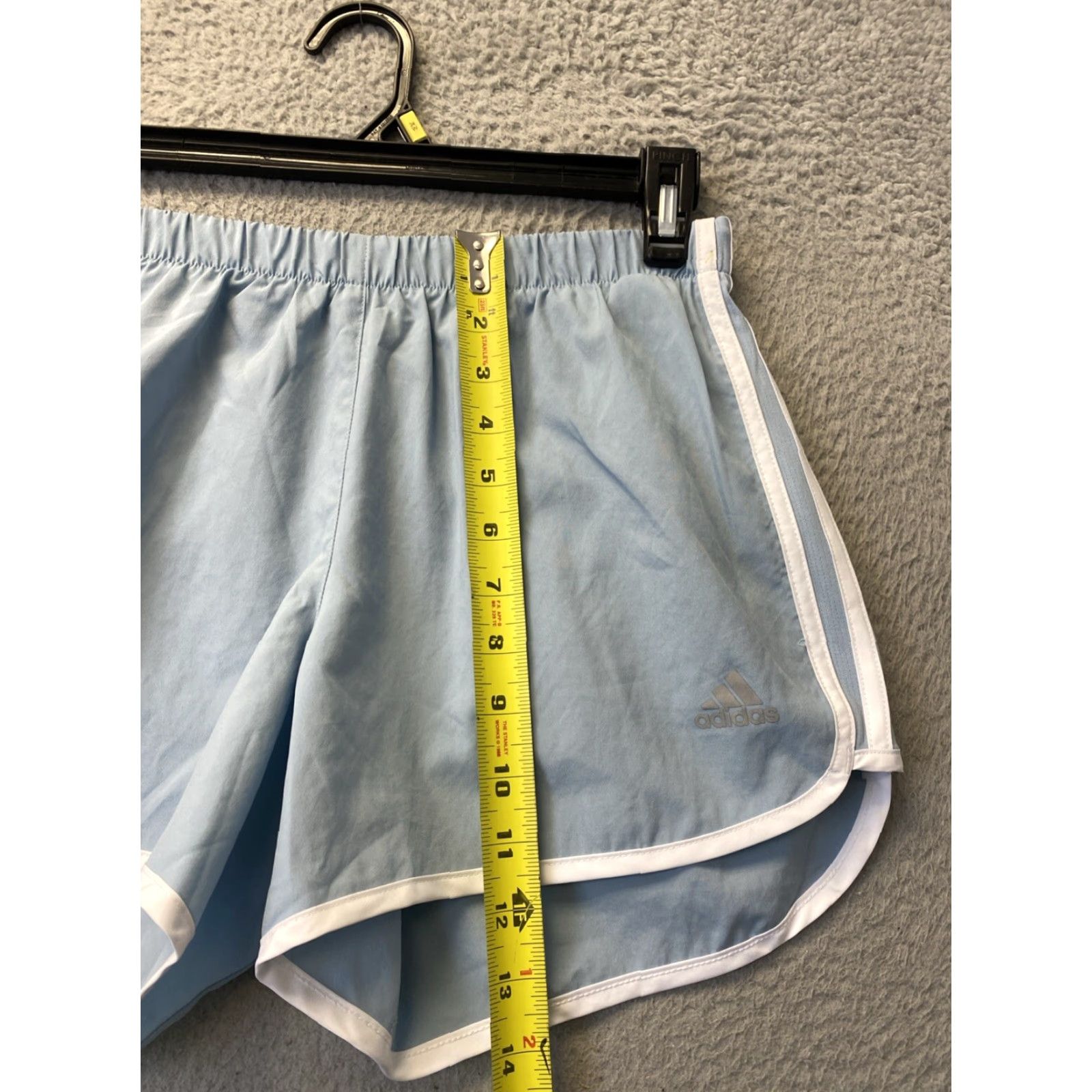 Adidas Adidas Shorts Women's S Regular Gray Like Blue Breathable Elastic Waist Yoga Gym Run Tennis Size 28" / US 6 / IT 42 - 4 Thumbnail