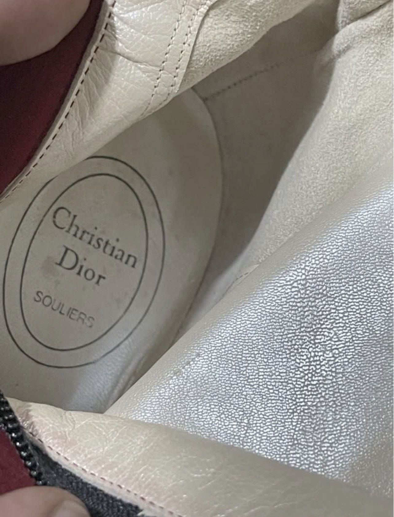 Dior Christian Dior Suede Boots Wine red Size US 6.5 / IT 36.5 - 7 Thumbnail