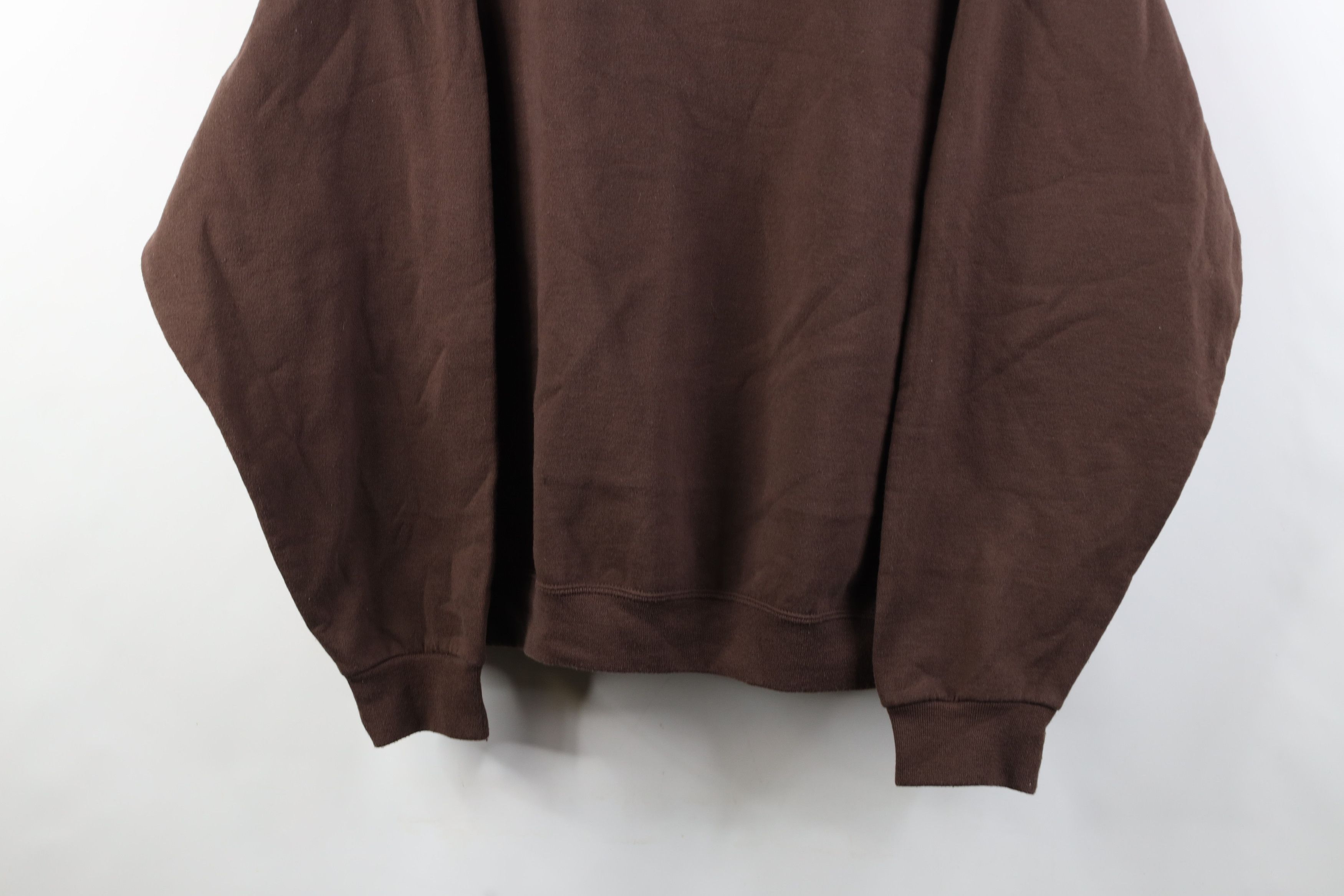 Vintage Vintage 90s Y2K Streetwear Crewneck Sweatshirt Chocolate Size US XXL / EU 58 / 5 - 3 Thumbnail