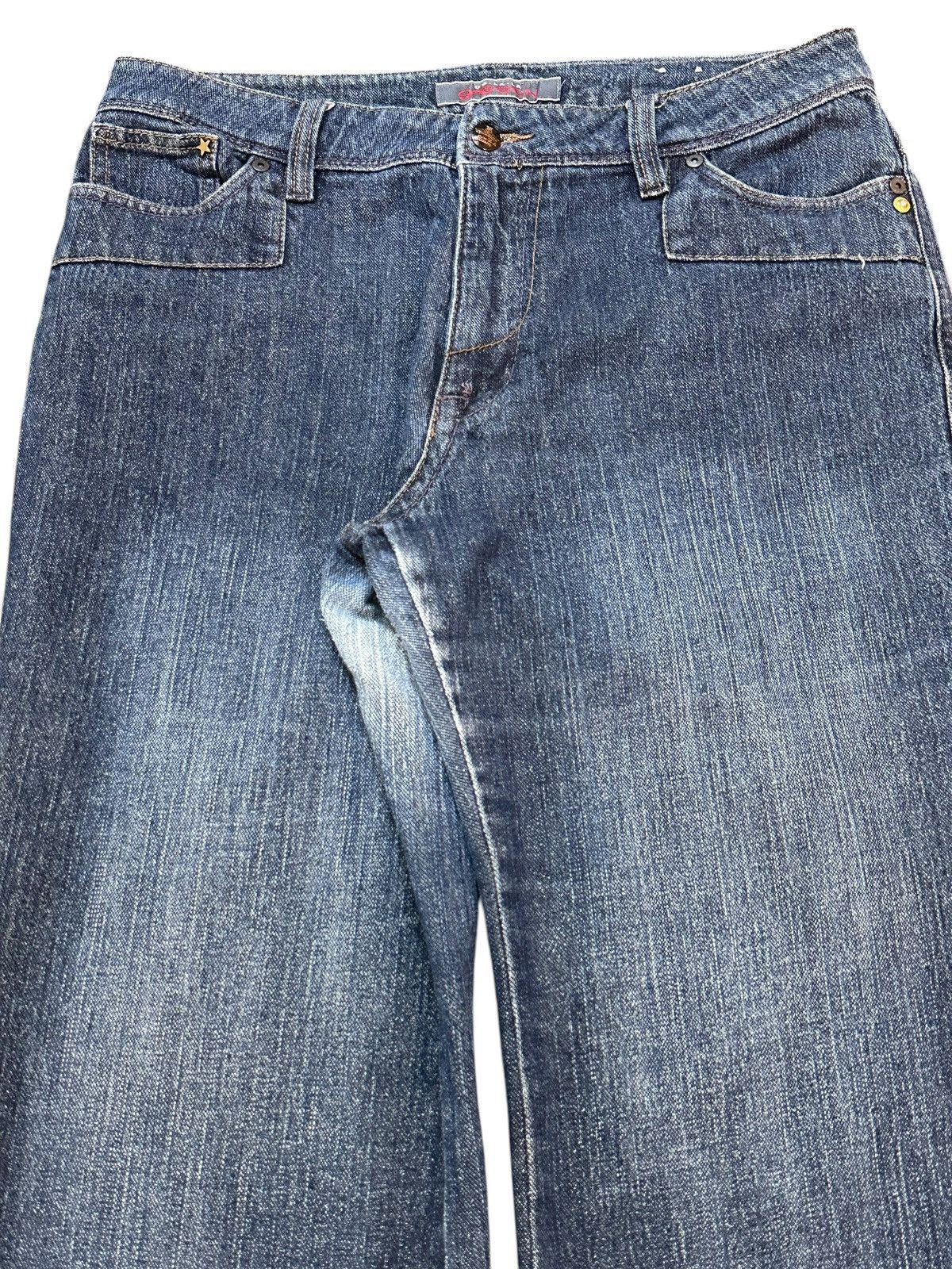 Hypebeast Vintage Japanese Brand Blue Faded Wash Style Baggy Jeans Size US 32 / EU 48 - 4 Thumbnail