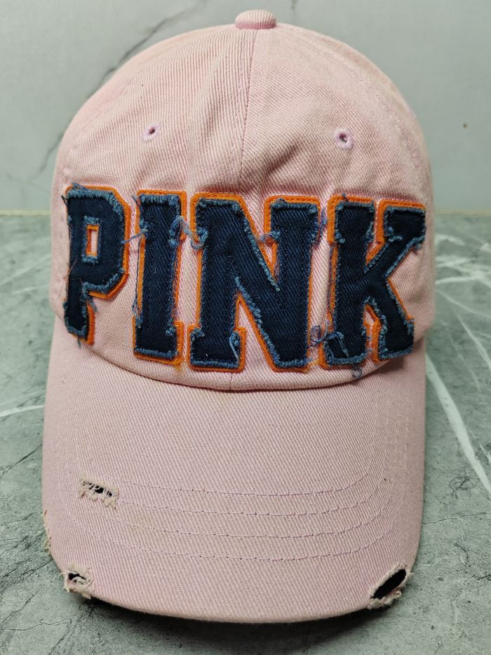 Japanese Brand Vintage Nylon Pink Distressed Style Cap Hat Size ONE SIZE - 2 Thumbnail