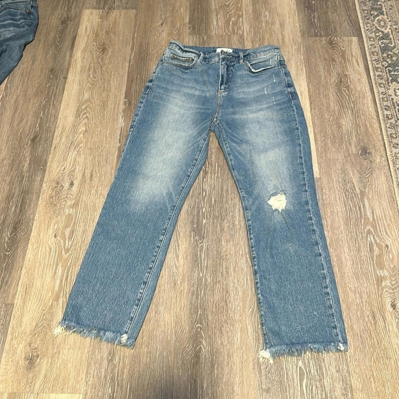 Other LOFT 26/2 jeans The Straight Crop Whisker Light Blue Denim Size 26" / US 2 / IT 38 - 3 Thumbnail