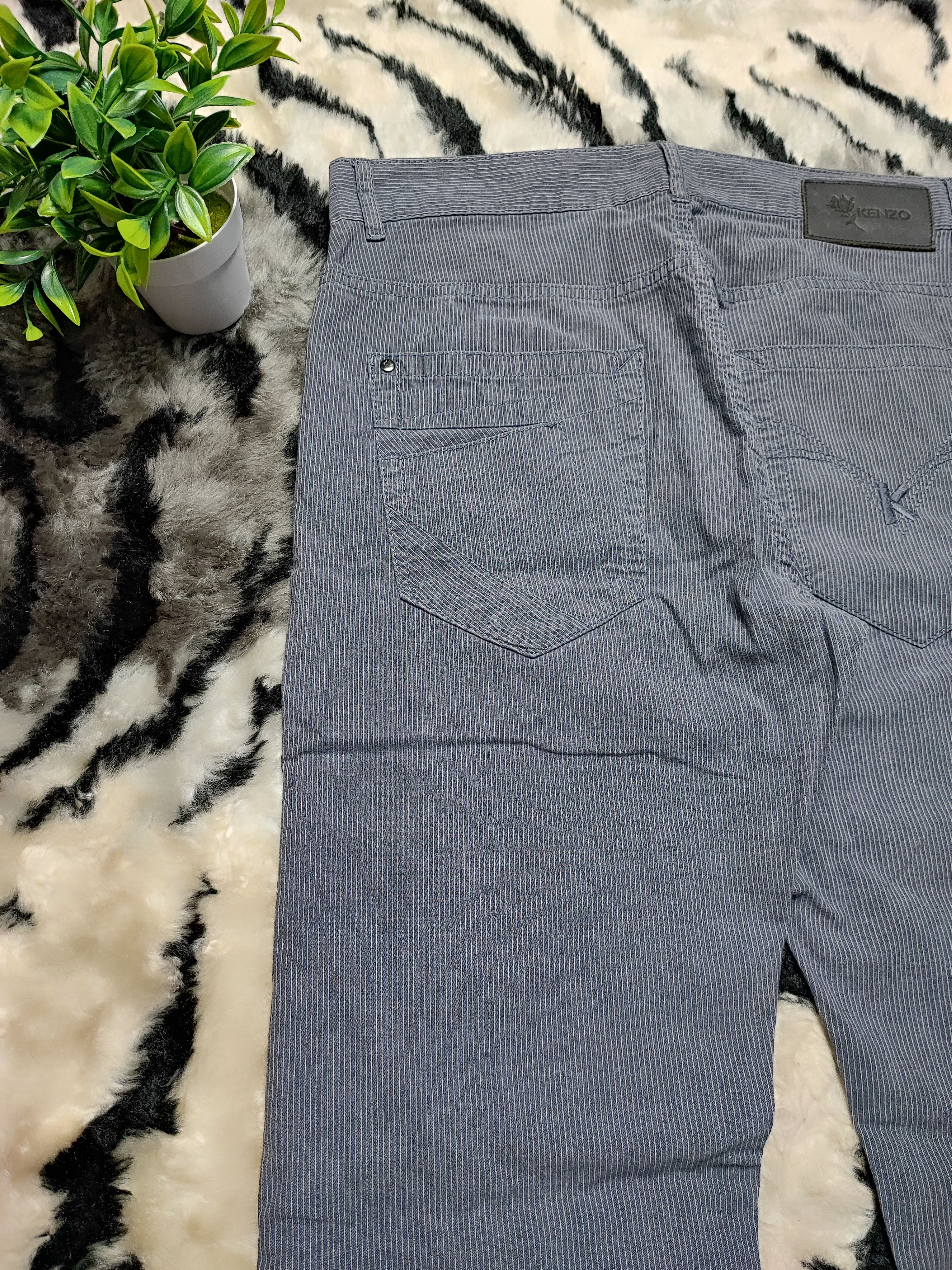 Japanese Brand Stripe Hickory Cotton Pants by Kenzo Size US 30 / EU 46 - 11 Thumbnail