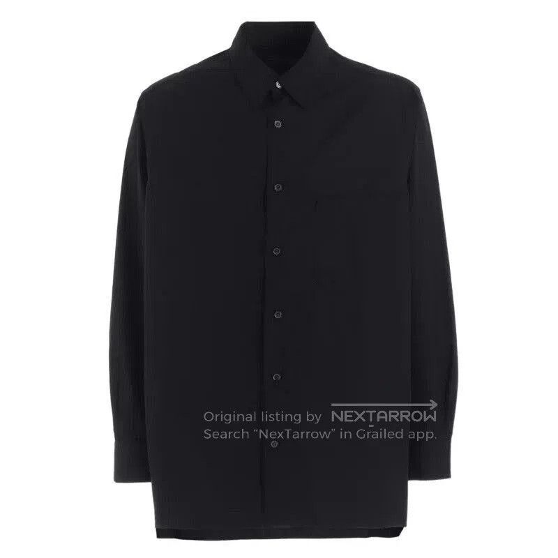 Yohji Yamamoto Yohji Yamamoto Black Cotton Shirt. Size US L / EU 52-54 / 3 - 1 Thumbnail
