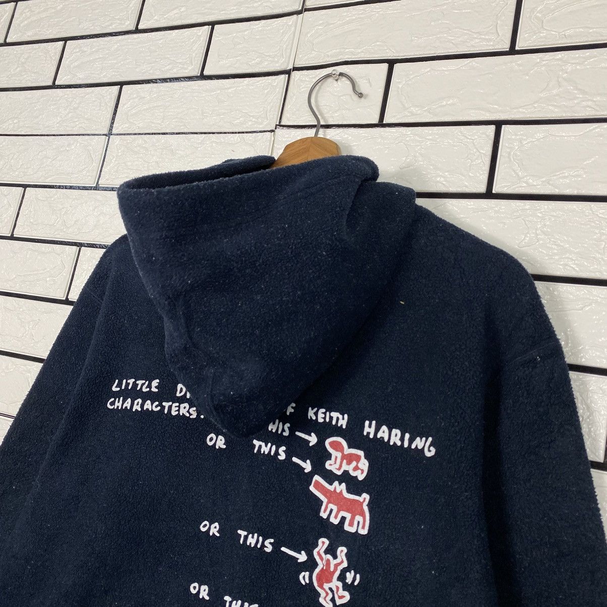 Japanese Brand 📌Pull Over Hoodie Keith Haring Big Logo Size US L / EU 52-54 / 3 - 11 Thumbnail