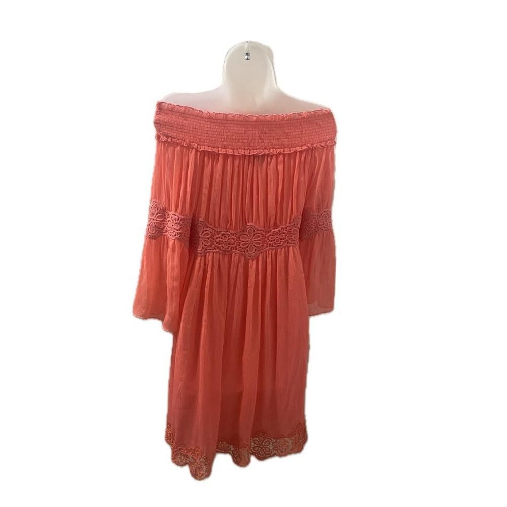 Designer Adrianna Papell Spirited Away Coral Dress Size S / US 4 / IT 40 - 3 Thumbnail