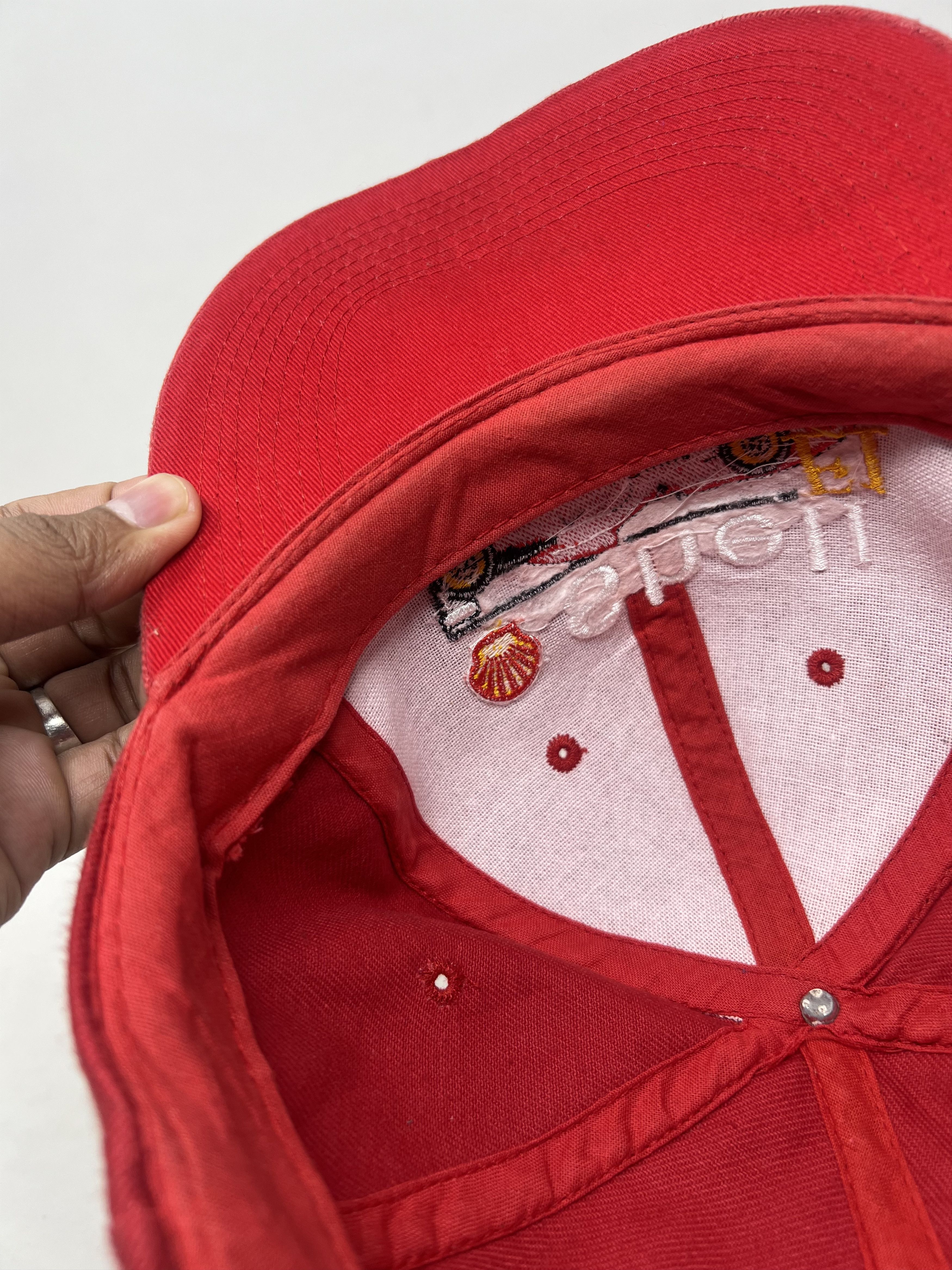 Vintage Shell F1 Vintage Red Strapback Hat Size ONE SIZE - 12 Thumbnail
