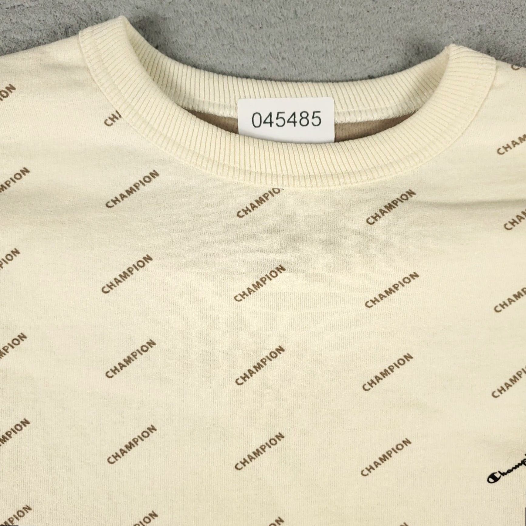 Champion Mens Champion Sweater Medium Ivory Beige Casual Pullover Sweatshirt Size US M / EU 48-50 / 2 - 2 Thumbnail