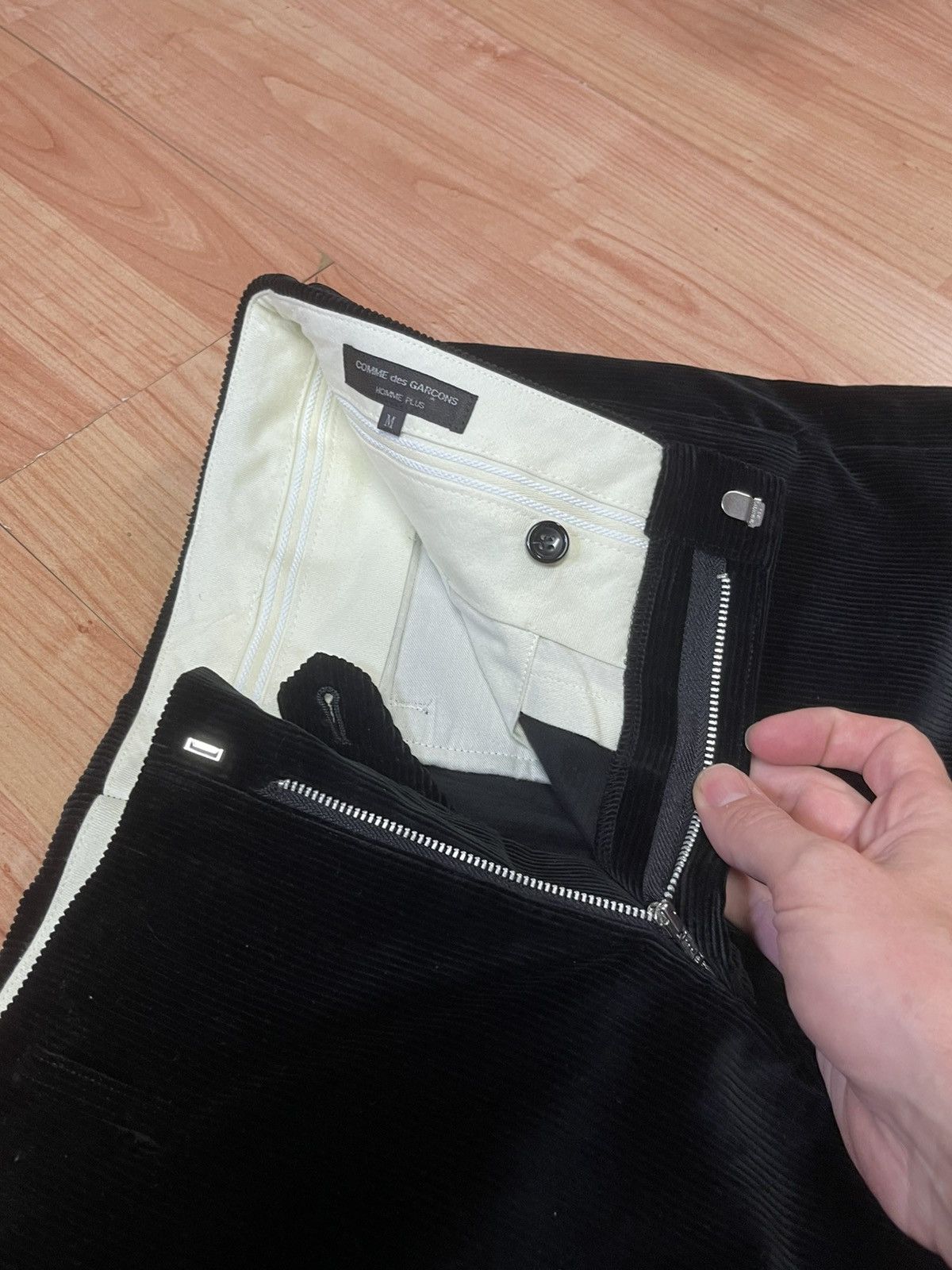 Comme des Garcons Homme Plus Cdg comme des garcons homme wide cord pants black pj-poo5 Size US 32 / EU 48 - 4 Thumbnail