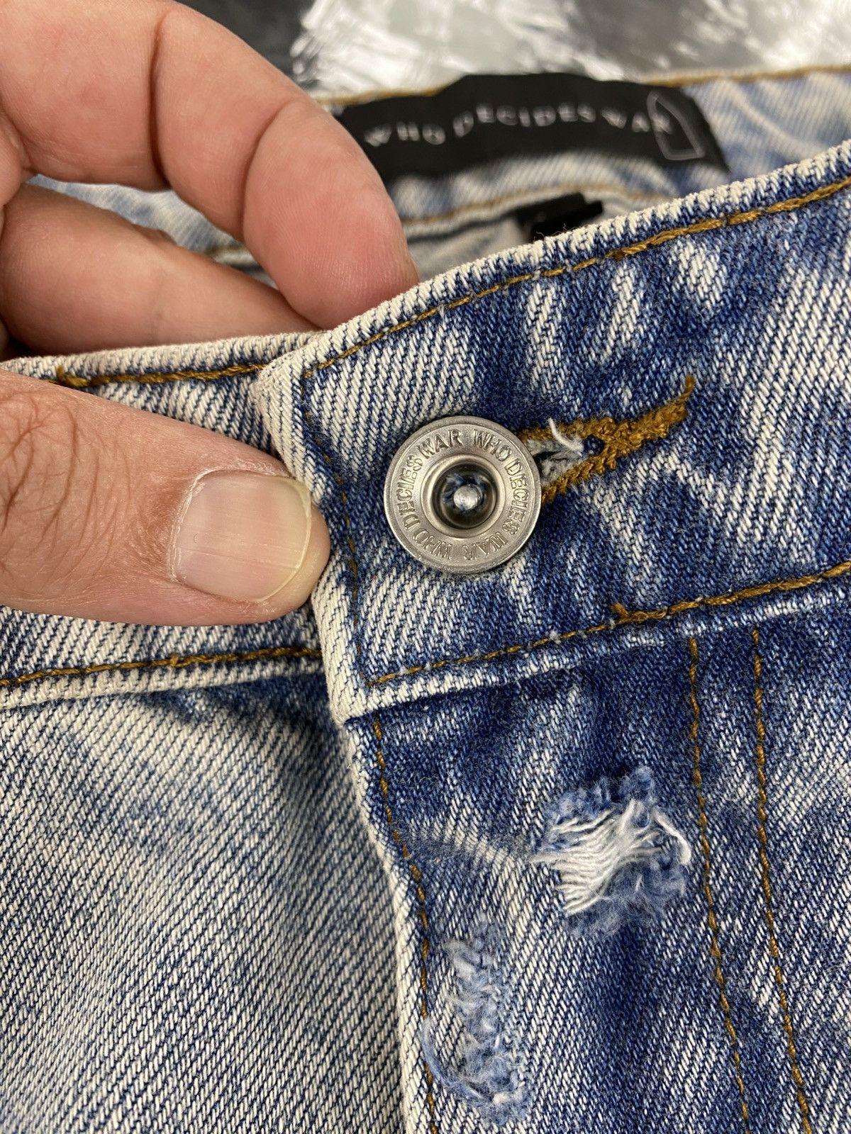 Who Decides War Who Decides War stained glass denim jeans 36 authentic Size US 36 / EU 52 - 18 Thumbnail