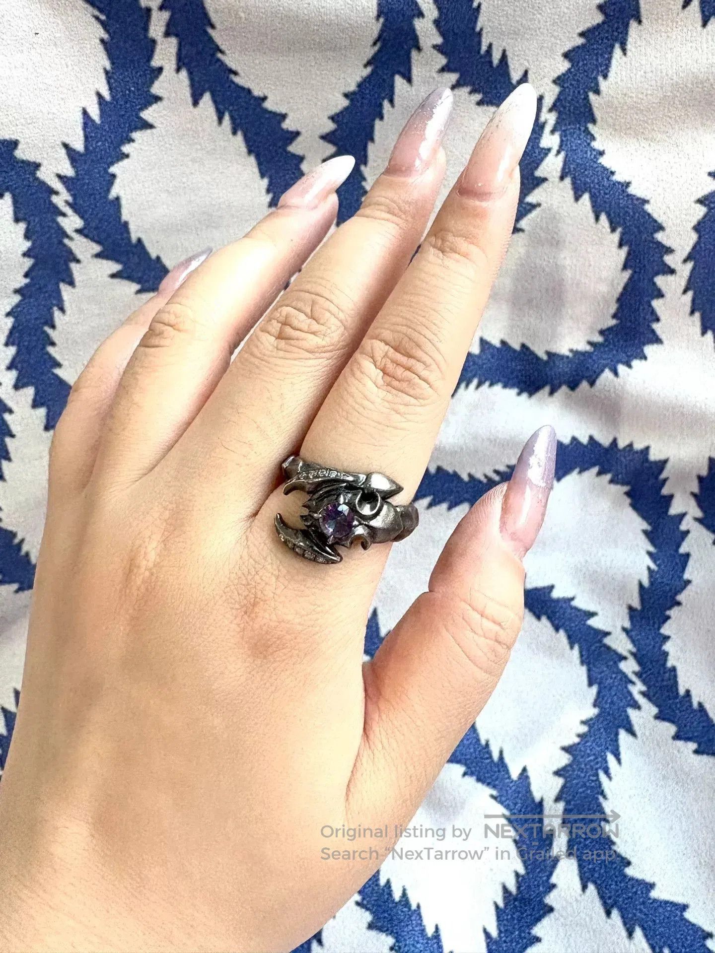 Vivienne Westwood silver scorpion ring with colorful diamonds. Size ONE SIZE - 1 Thumbnail