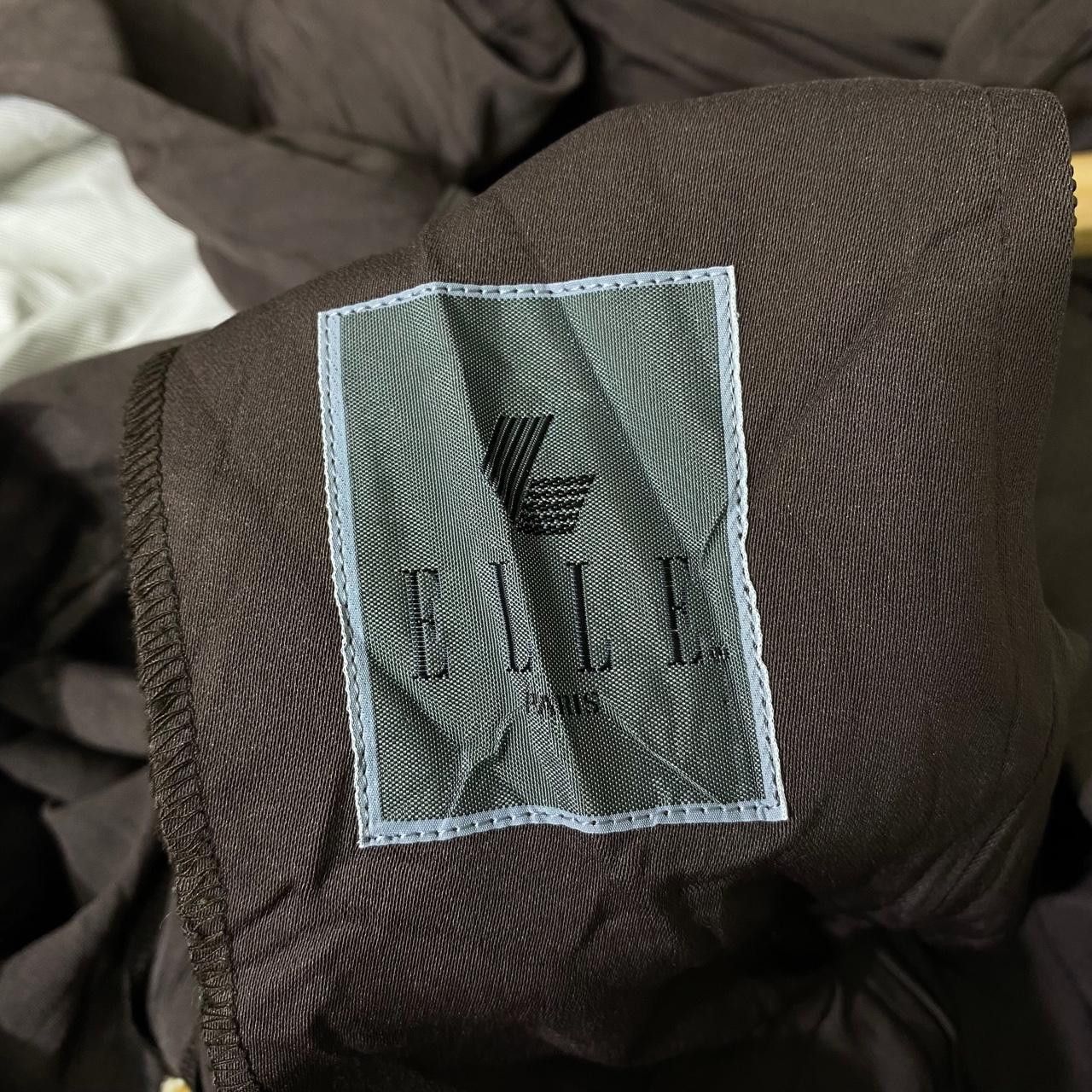 Vintage Vtg 90’ ELLE PARIS COLLECTION Minimalist Brown Hoodie Jacket Size S / US 4 / IT 40 - 4 Thumbnail