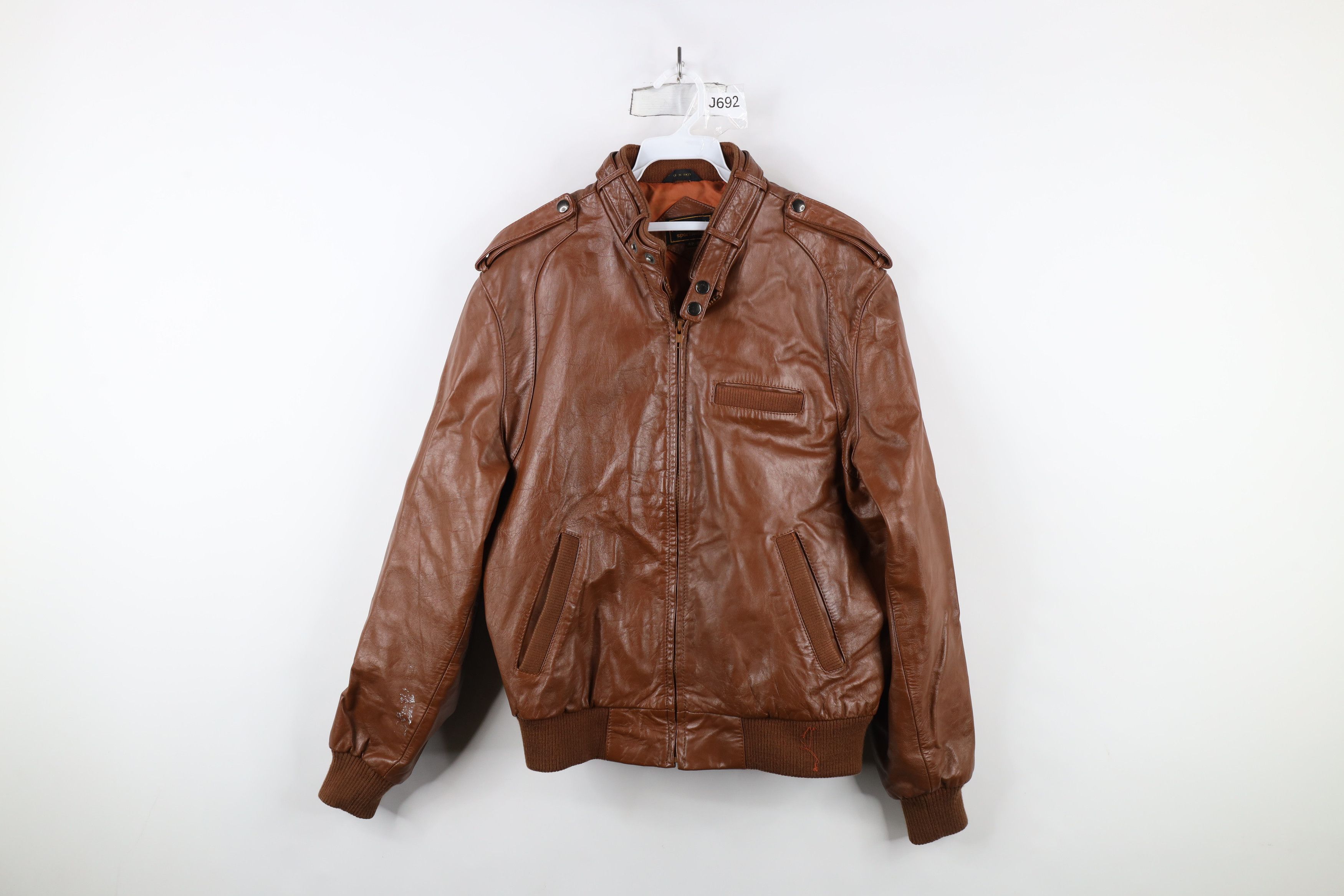 Vintage Vintage 70s 80s Streetwear Cafe Racer Bomber Jacket Brown Size US L / EU 52-54 / 3 - 1 Thumbnail