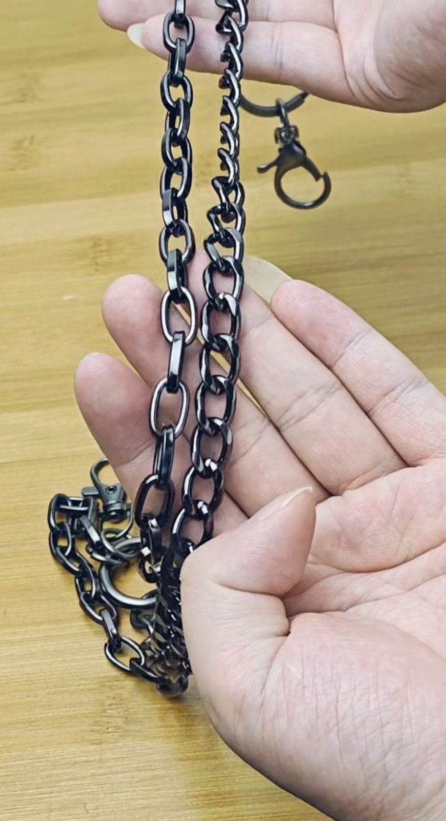 Jean × Vintage Retro Willow Nail Black Gun Plated Metal Chain Size ONE SIZE - 4 Thumbnail