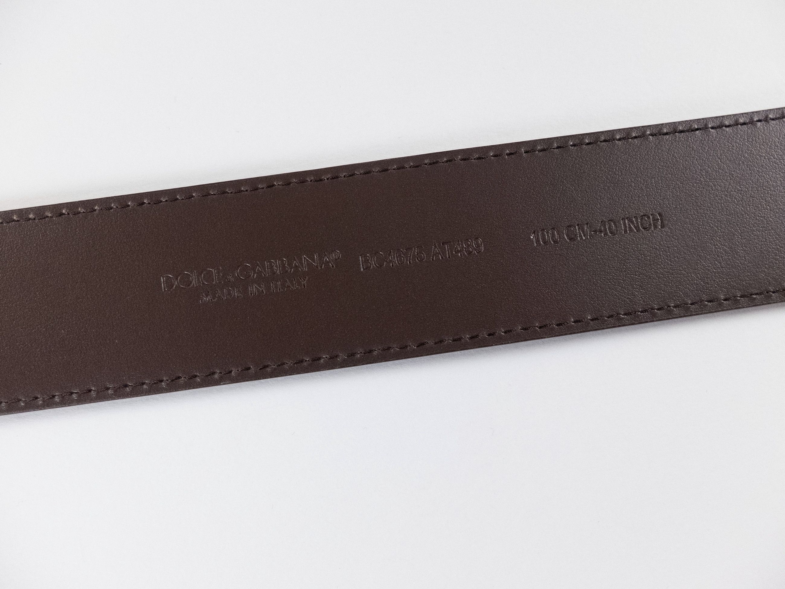 Dolce & Gabbana DOLCE & GABBANA brown DG buckle leather belt Size 100 Size 38 - 5 Thumbnail