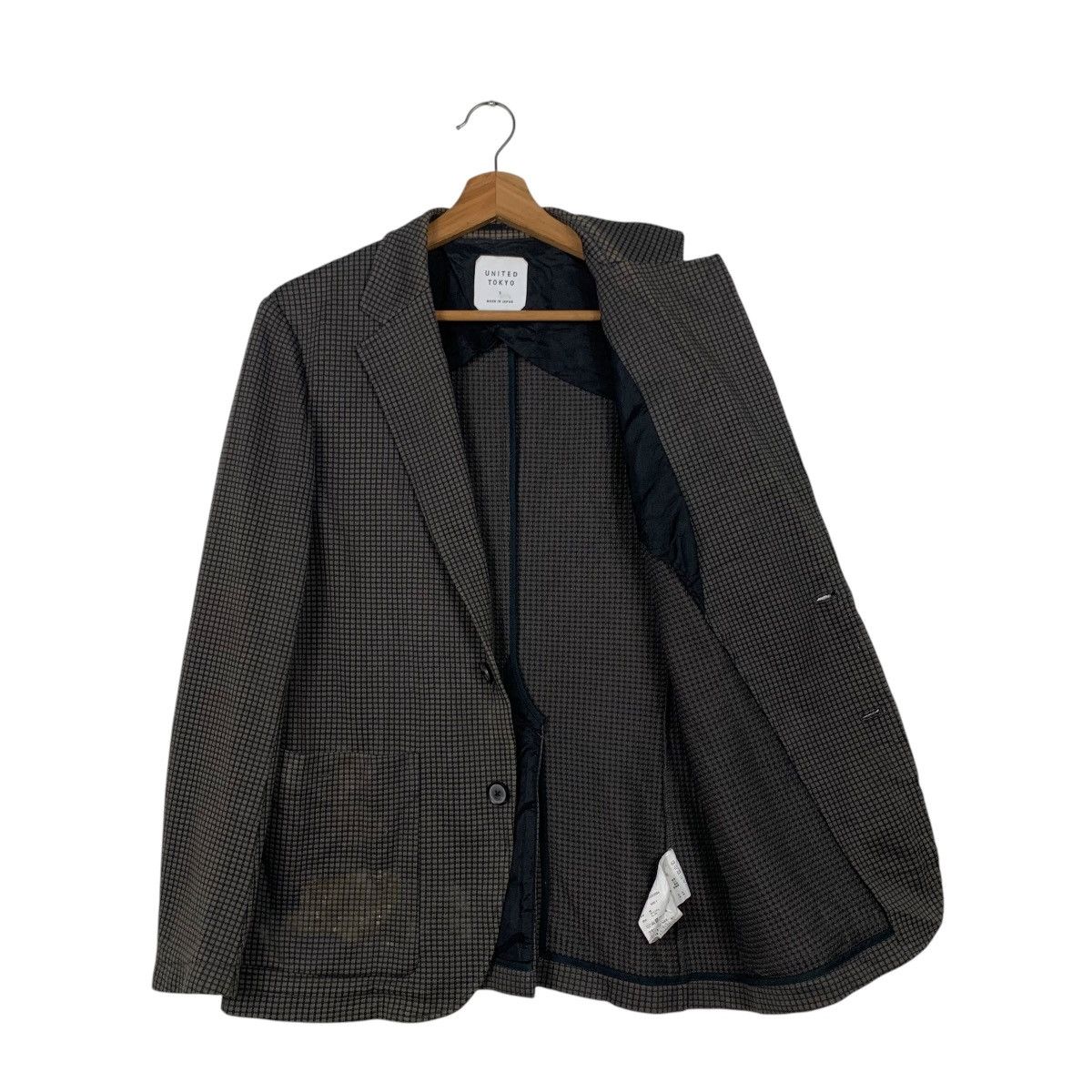 Japanese Brand UNITED TOKYO Small Check Suit Jacket Blazers ##2060-C89 Size US XS / EU 42 / 0 - 9 Thumbnail