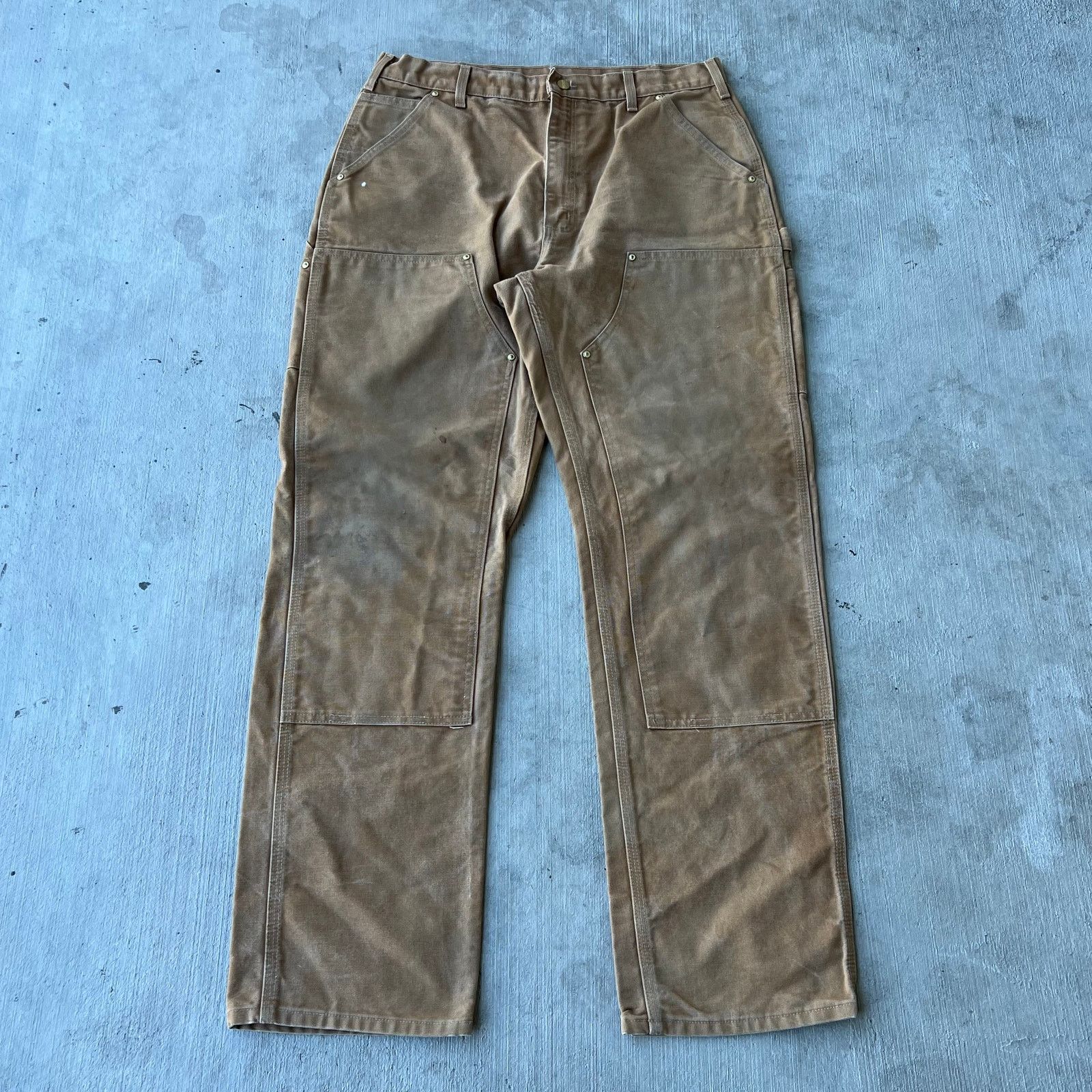 Carhartt × Vintage Carhartt brown double knee work wear carpenter pants Size US 34 / EU 50 - 1 Thumbnail